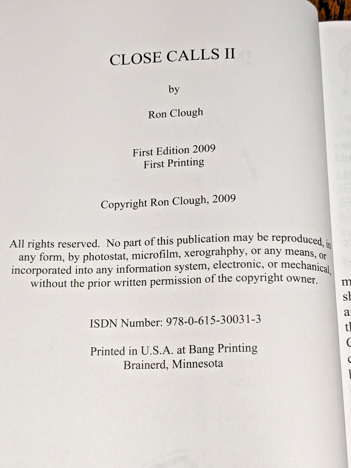 Close Calls II by Ron Clough Signed! Stories Turkey & Waterfowl Hunting HC-DJ