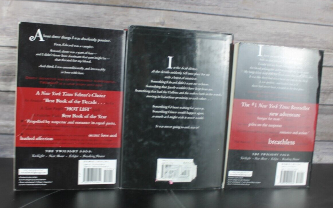 THE TWILIGHT SERIES 3 Books Stephenie Meyer- HC & PB -VG-Eclipse, New Moon