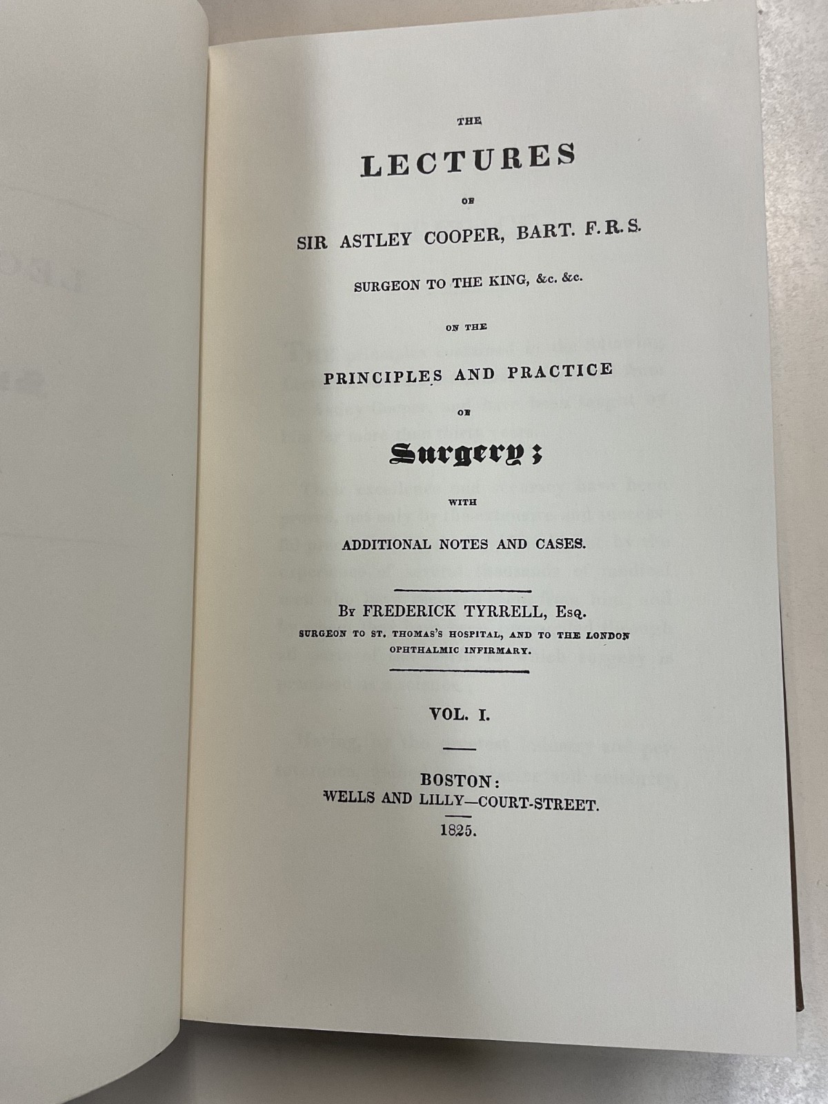 Lectures on the Principles and Practice of Surgery Cooper HC Spec Ed 1989 2 Vol