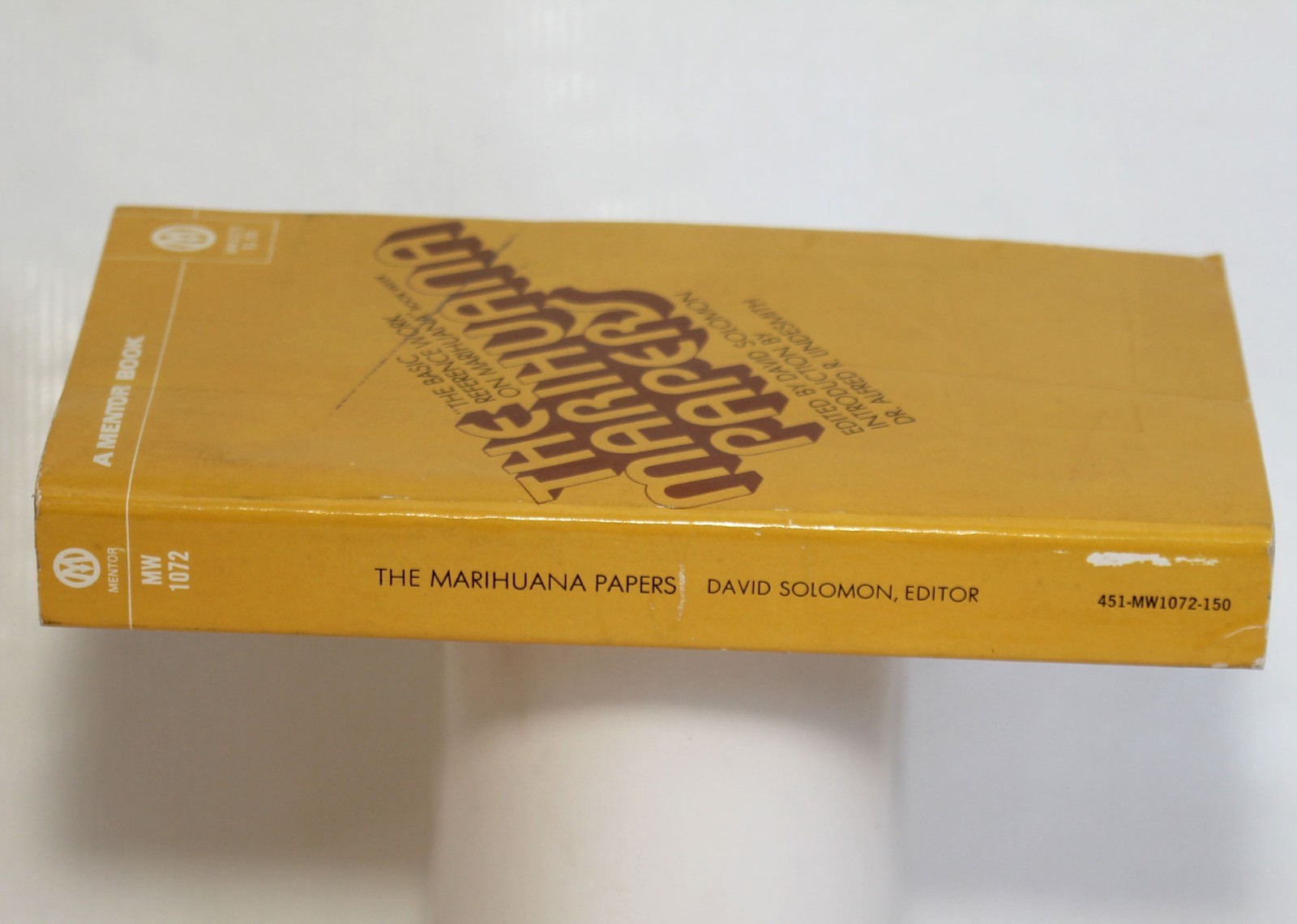 THE MARIHUANA PAPERS Edited by David Solomon Mentor 1968 1st Printing PB Vintage