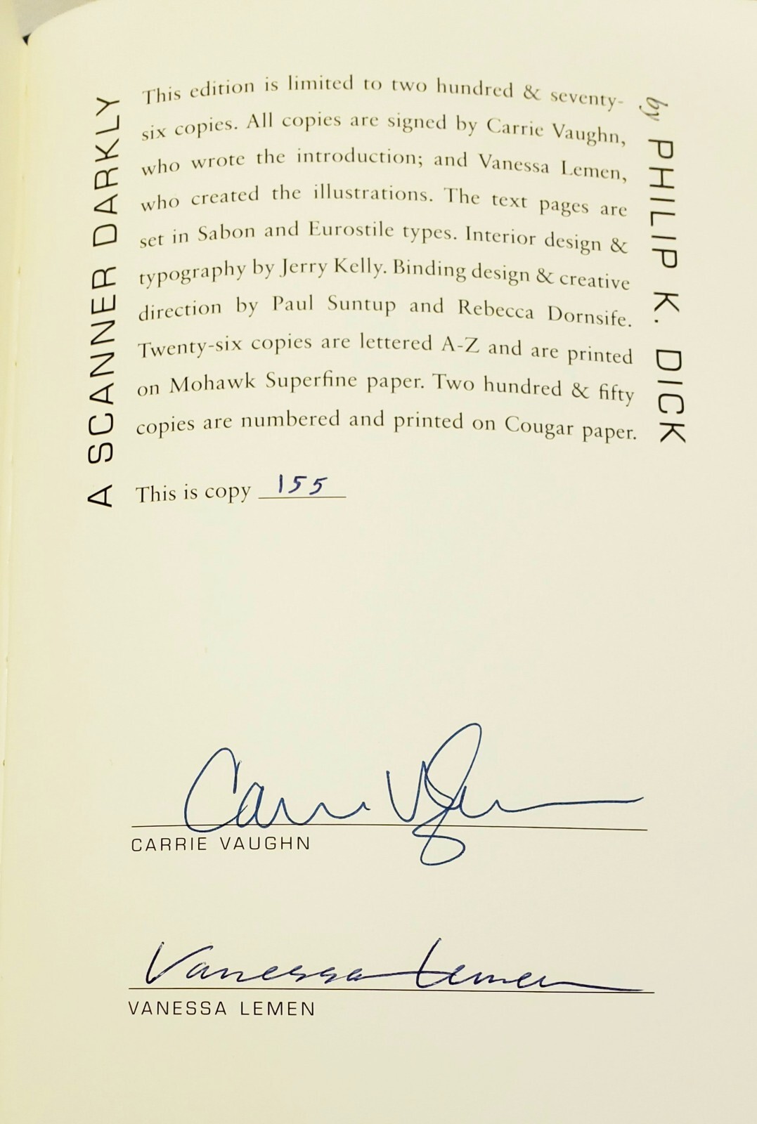 NEW ~ A Scanner Darkly by Philip K. Dick Suntup Numbered Limited Edition