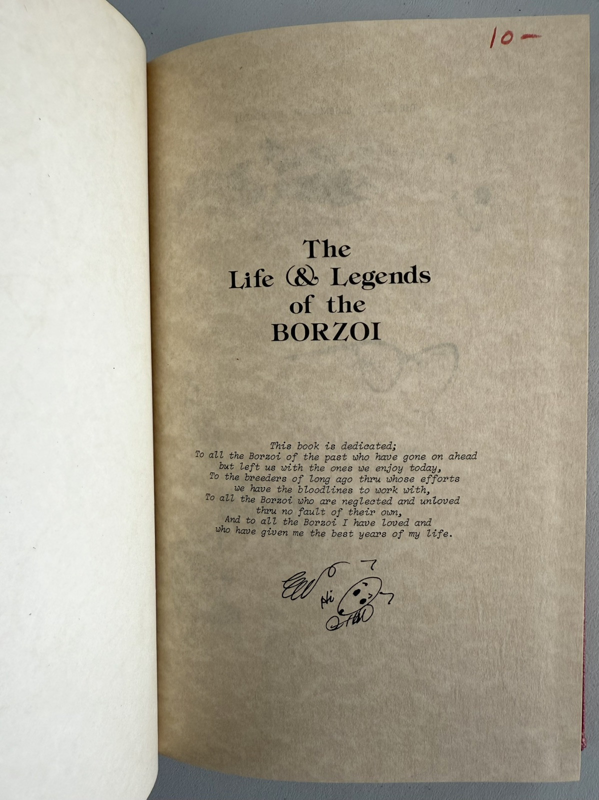 The Life & Legends of the Borzoi by Eileen Worthing 1977 First Edition HC