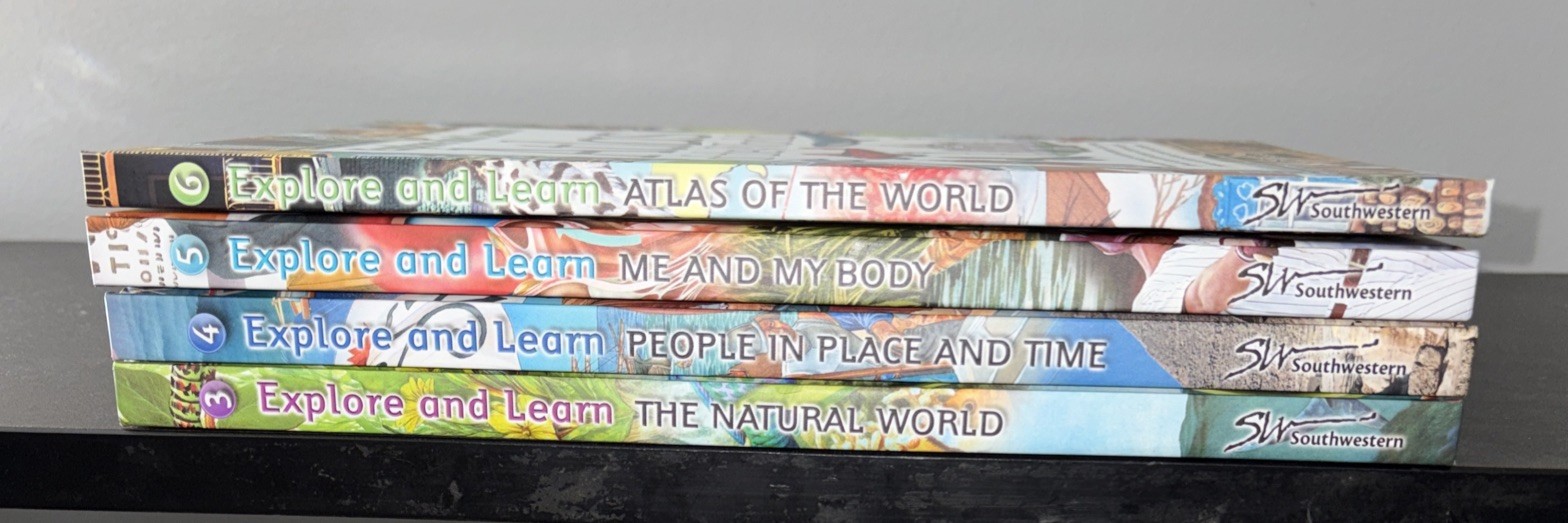 Explore and Learn: Lot Of 4 Hardcover Books Vol 3 World,4 People,5 Body,6 Atlas