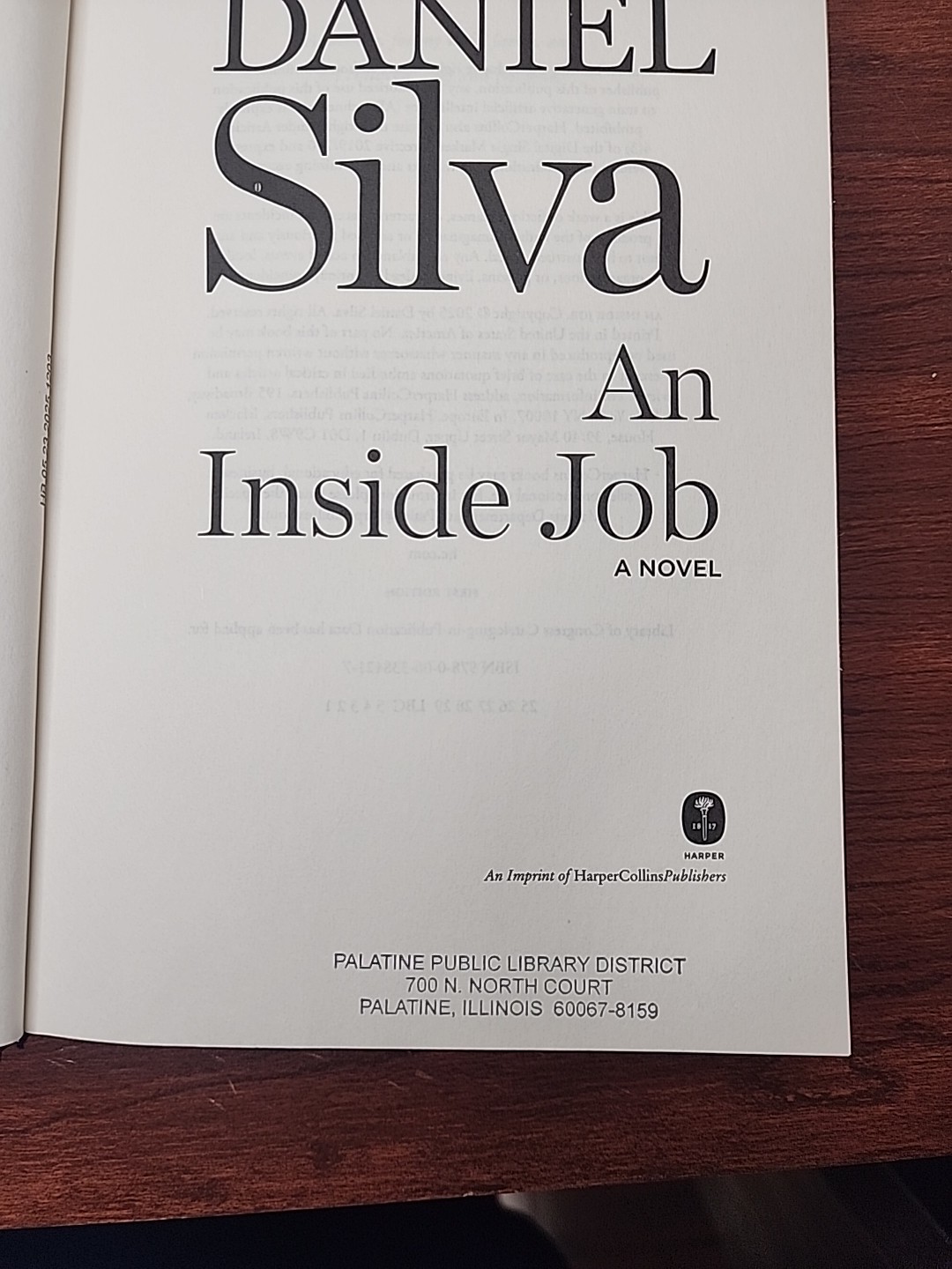 Inside Job: A Novel by Daniel Silva (2025, 1st Ed 1st Print Hardcover)