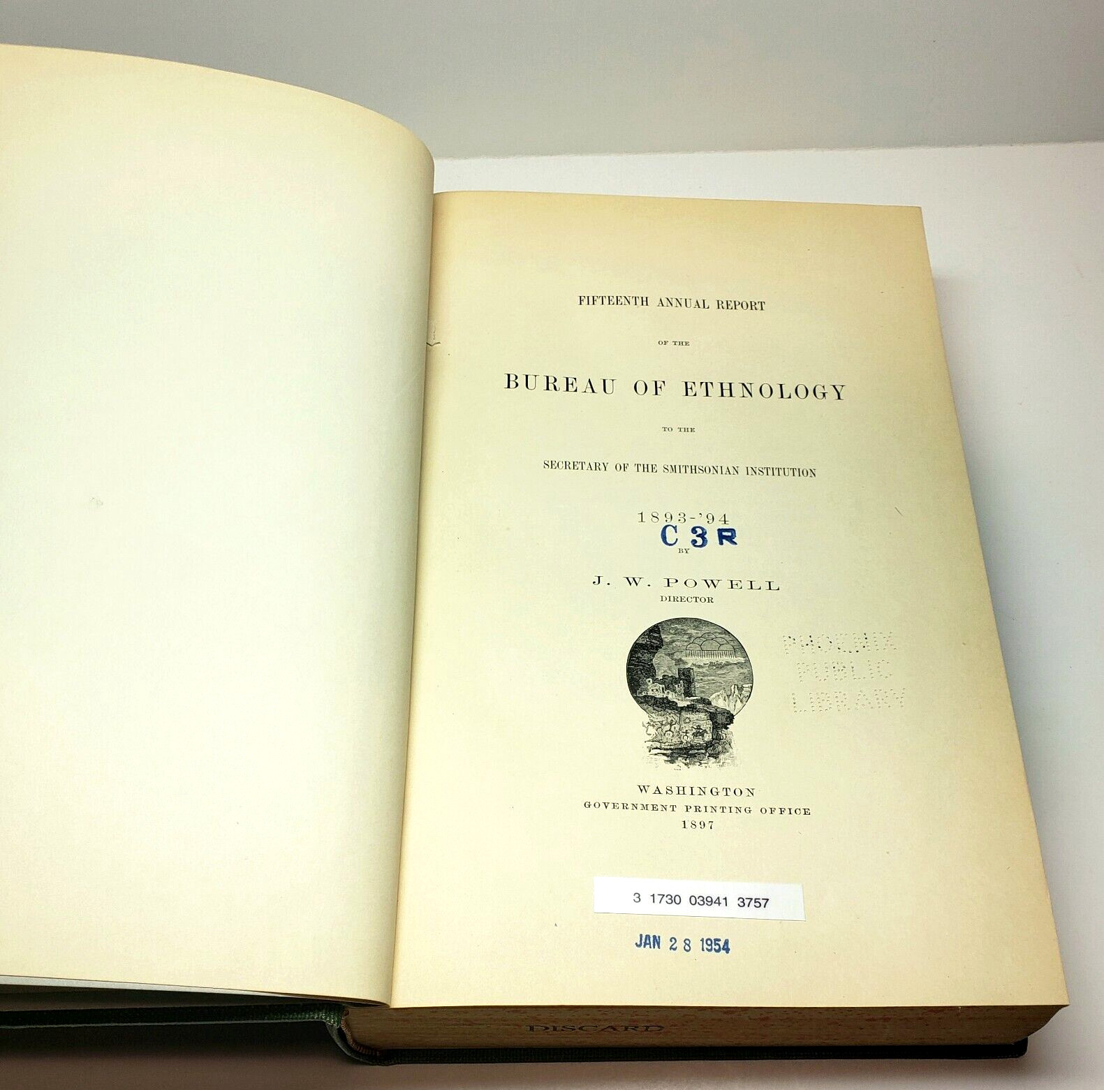 American Indian Ethnology Fifteenth 15th Annual Report 1893 – 1894