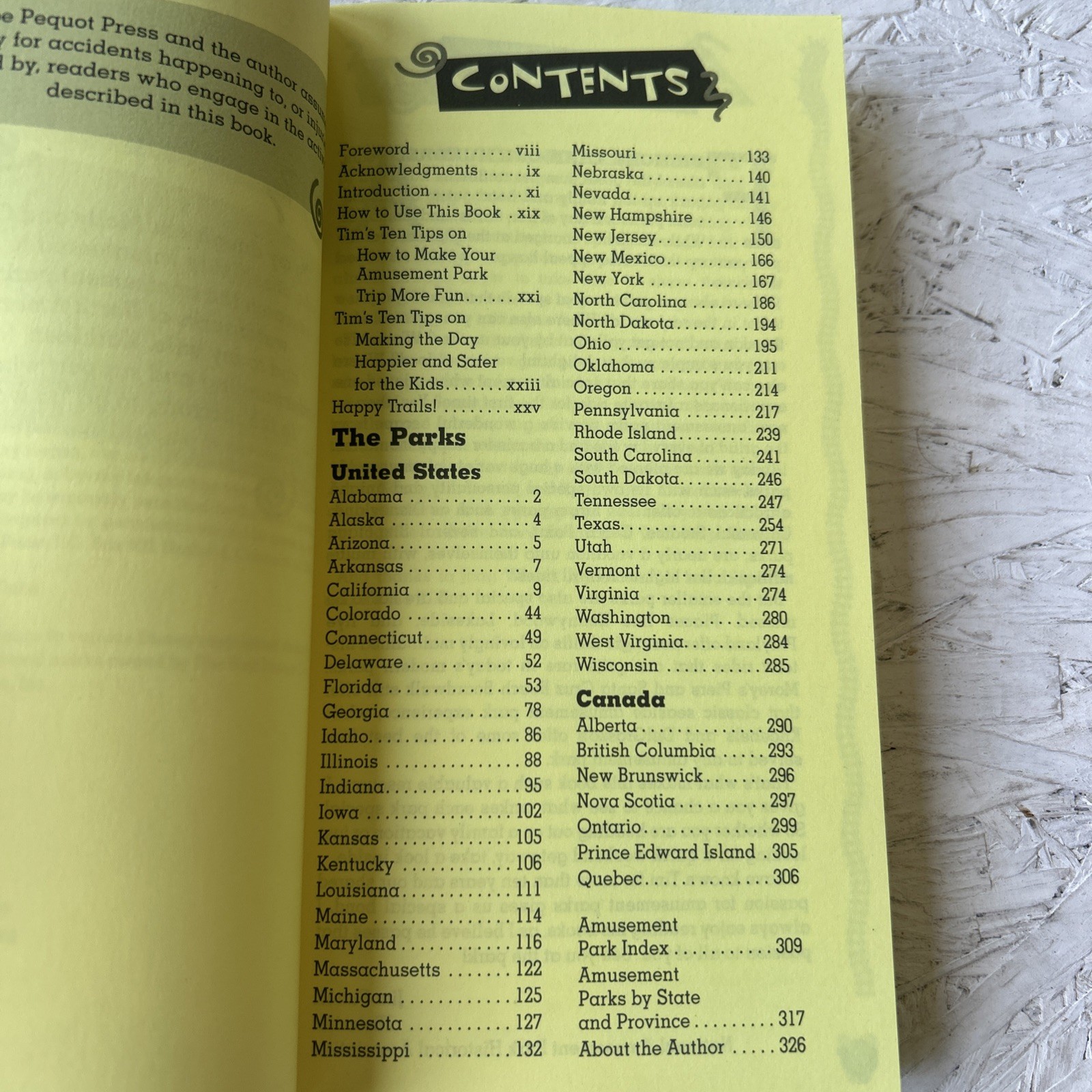 The Amusement Park Guide: Coast to Coast Thrills by Tim O’Brien 2005 PB VG 5 ED