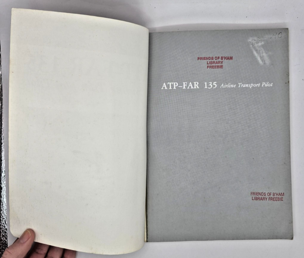 ATP-FAR 135 Airline Transport Pilot Paperback Book by K.T. Boyd 1983 Aeronautics