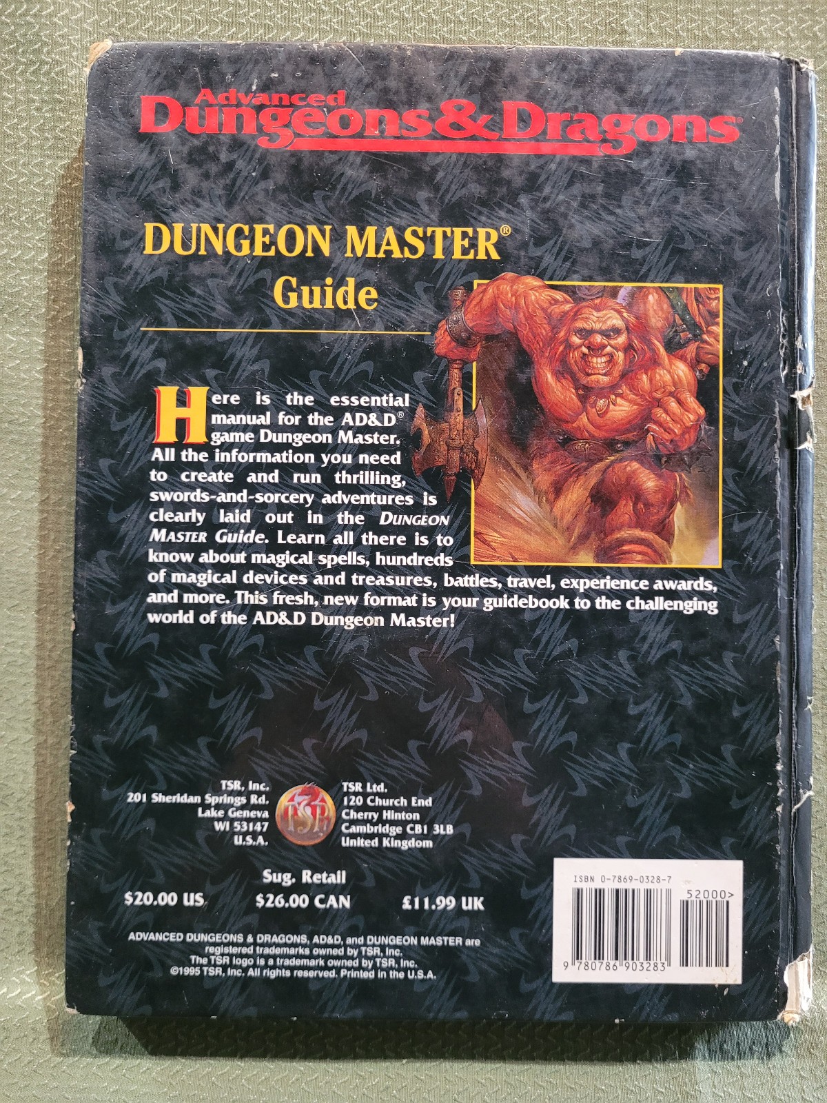 TSR 2160 AD&D Dungeon Master Guide 2E First Printing Hardcover