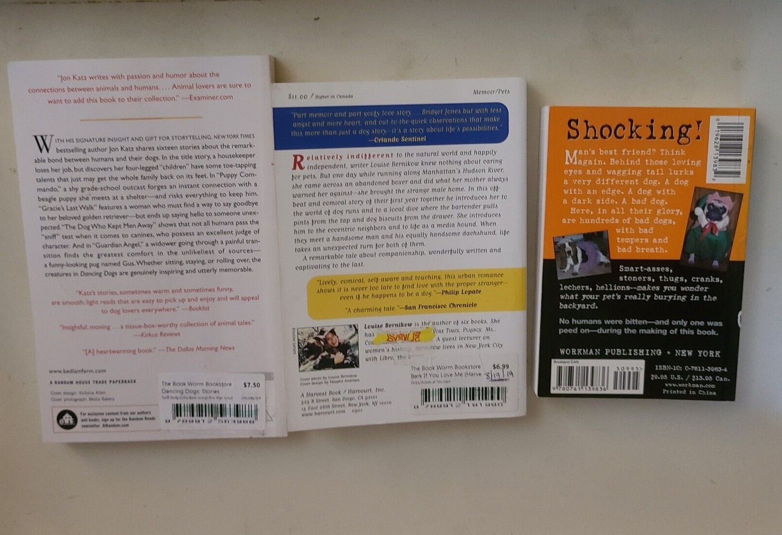 Lot Of 3 Humorous DOG BOOKS ~ BAD DOG + DANCING DOGS + BARK IS YOU LOVE ME~ PB