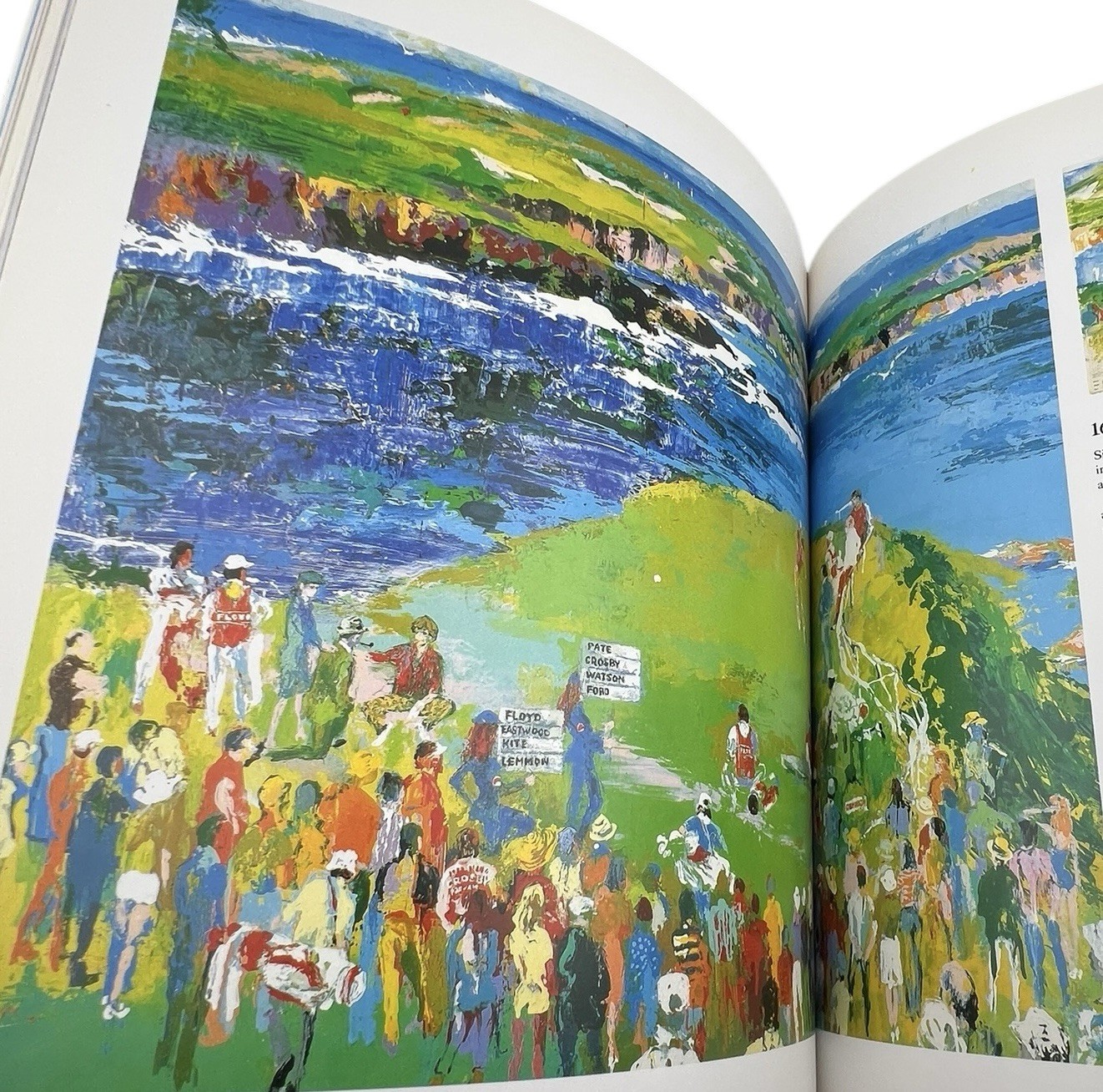 Large Big-Time Golf Book LeRoy Neiman SIGNED 1992 Hardcover 1st Edition