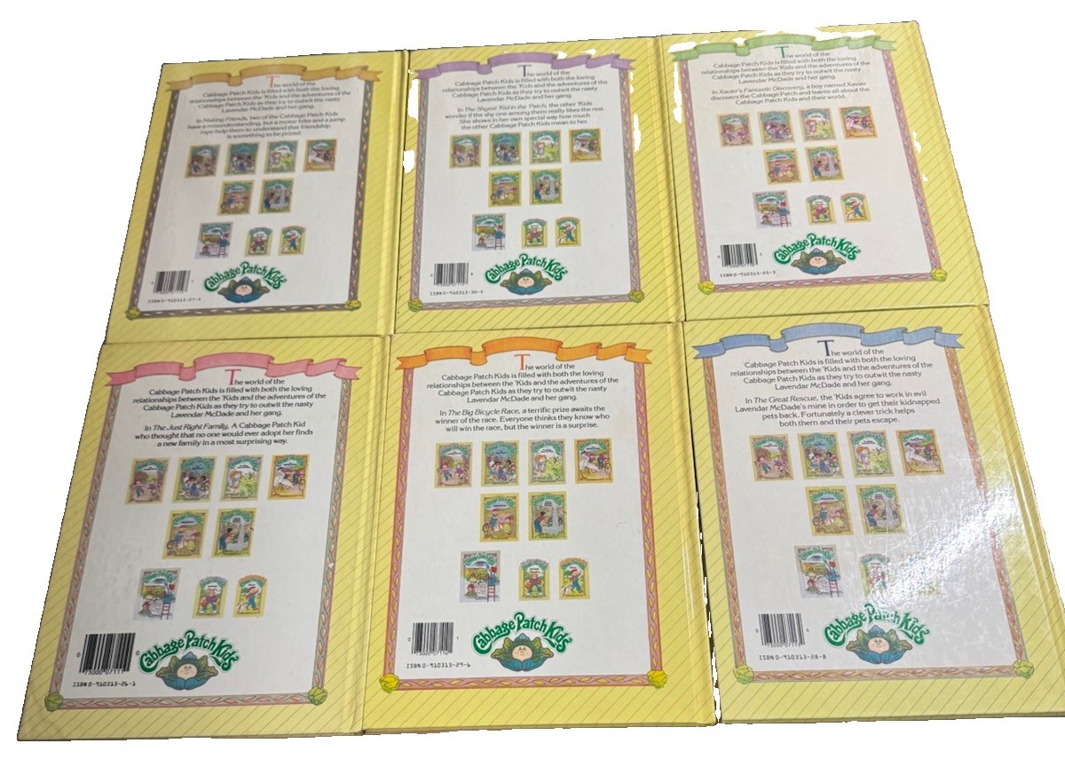 VTG Cabbage Patch Kids 1984 Lot 6 Parker Brothers Hardcover Kids Books