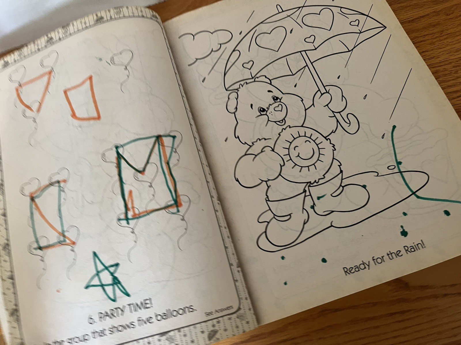 Care bear Giant coloring & activity book 2007 18 pages marked on