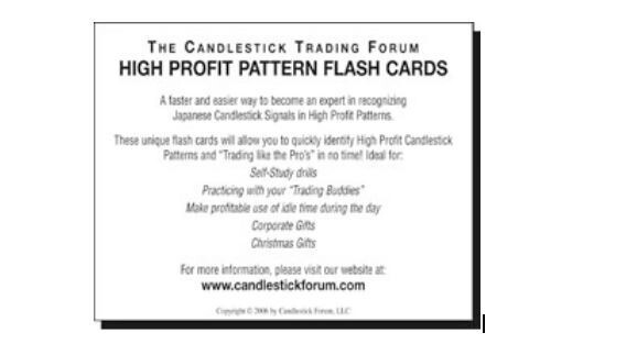 High Profit Candlestick Pattern Flash Cards by Stephen Bigalow