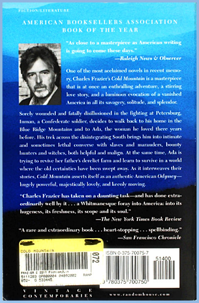 Cold Mountain: A Novel by Charles Frazier (1997, hardcover, mint)
