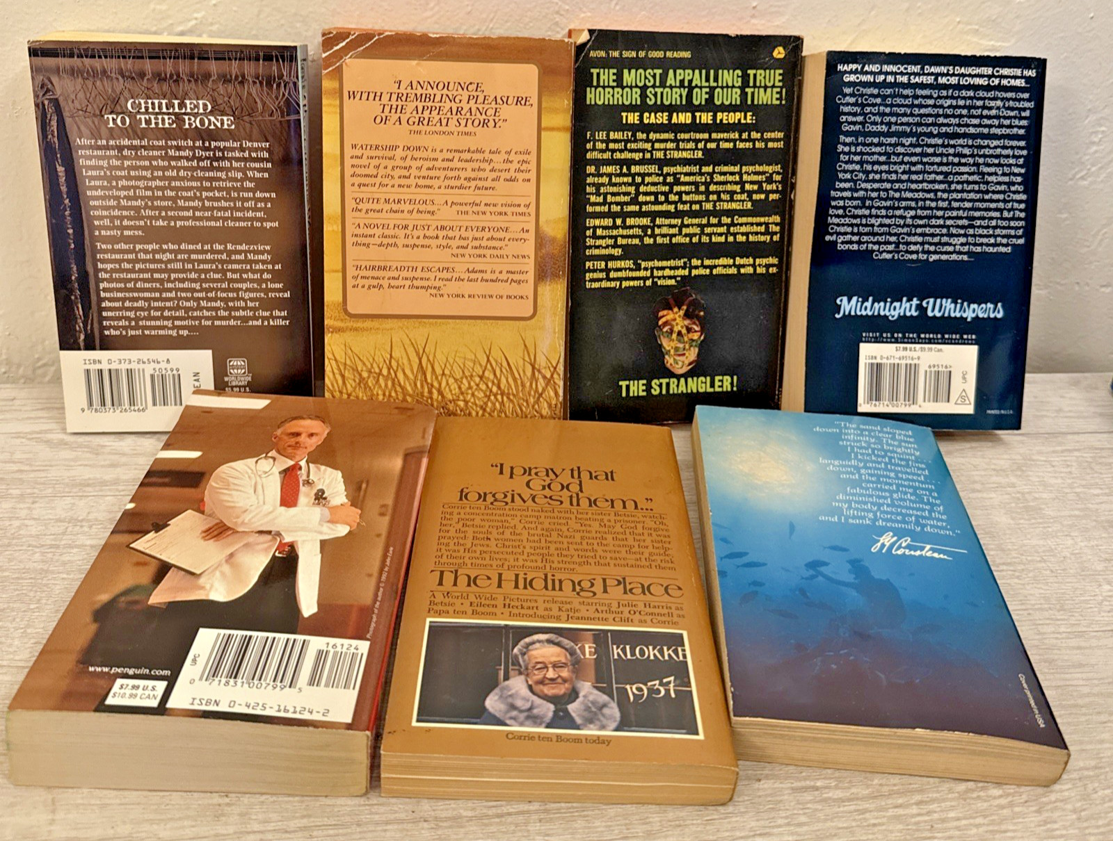 7 Lot Fiction Books Different Authors