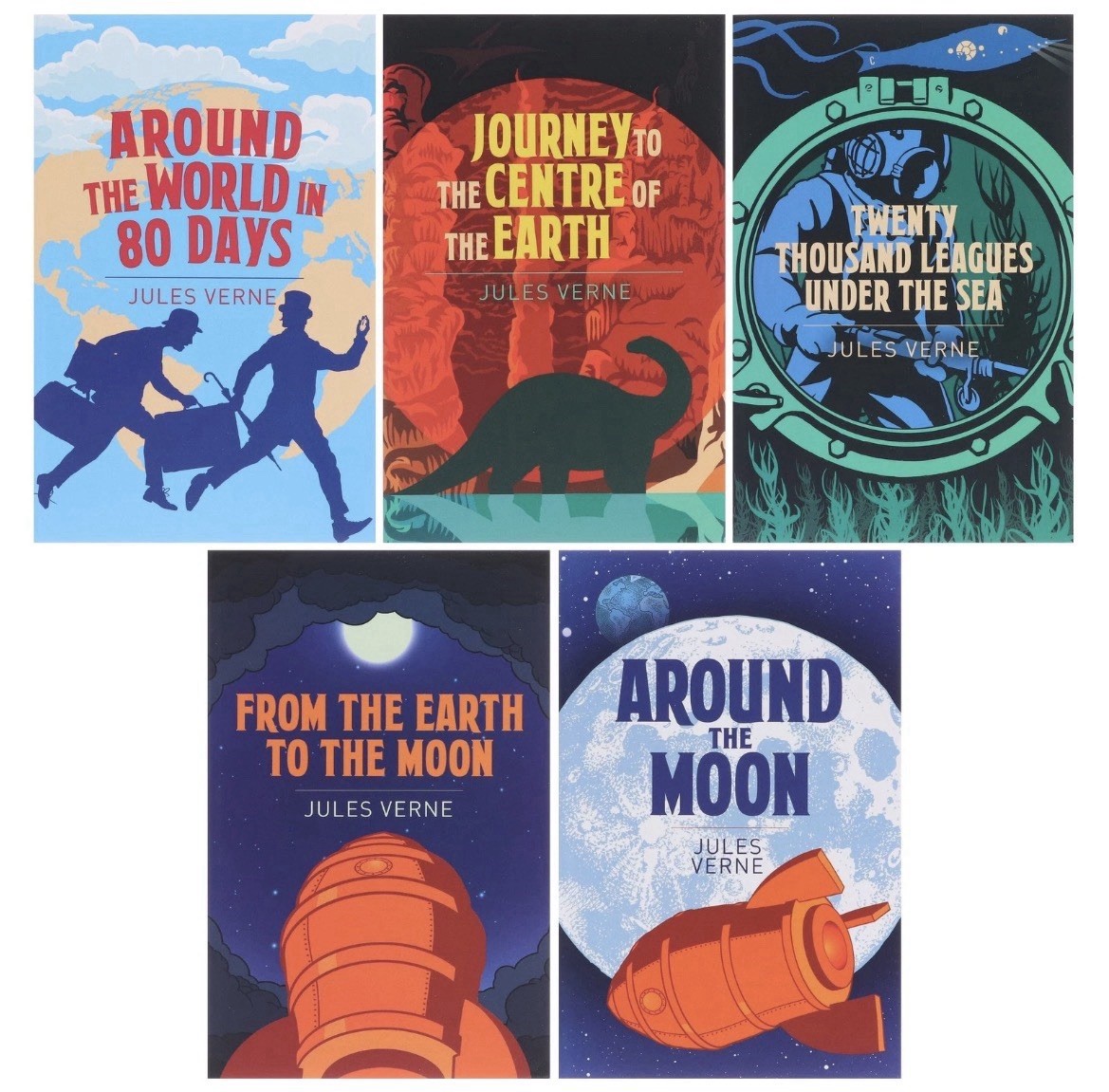 The Classic Jules Verne Collection 5 Books Box Set – Ages 14+ – Paperback – NEW