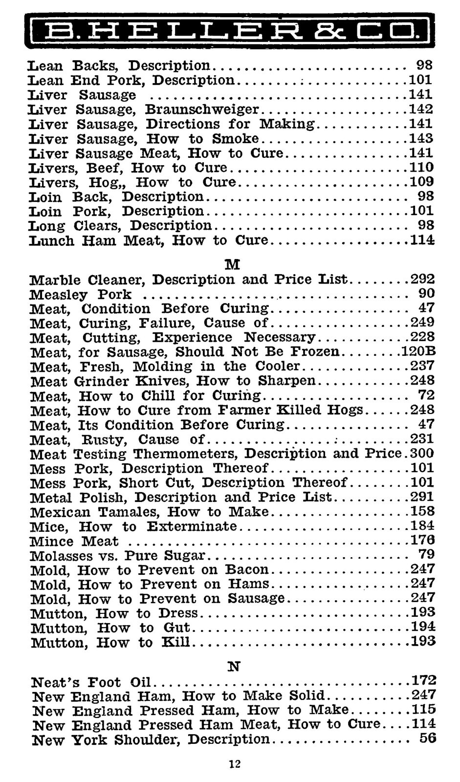 1911 Secrets Of Meat Curing And Sausage Making Vintage Cook Book 305 Pages