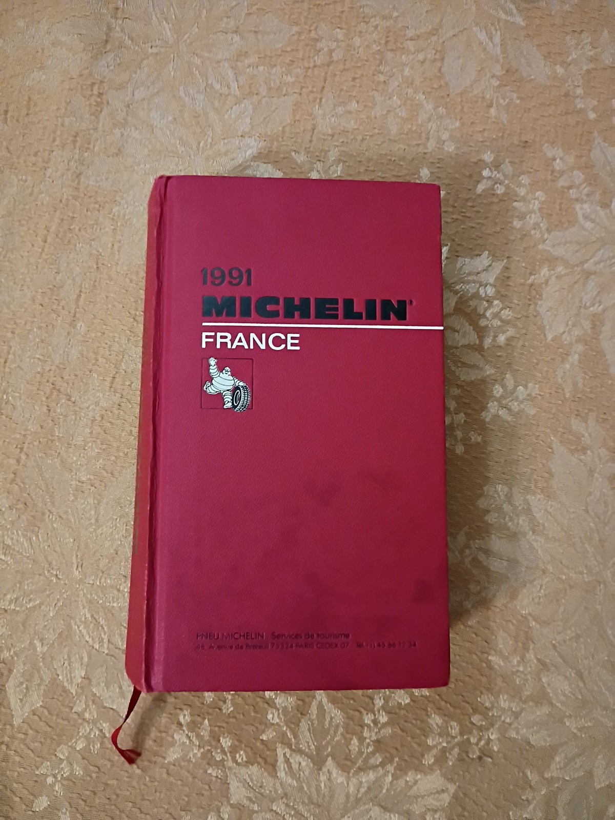 1991 Michelin Guide France Red Hardcover Hotel Restaurant Travel Guide ~ French