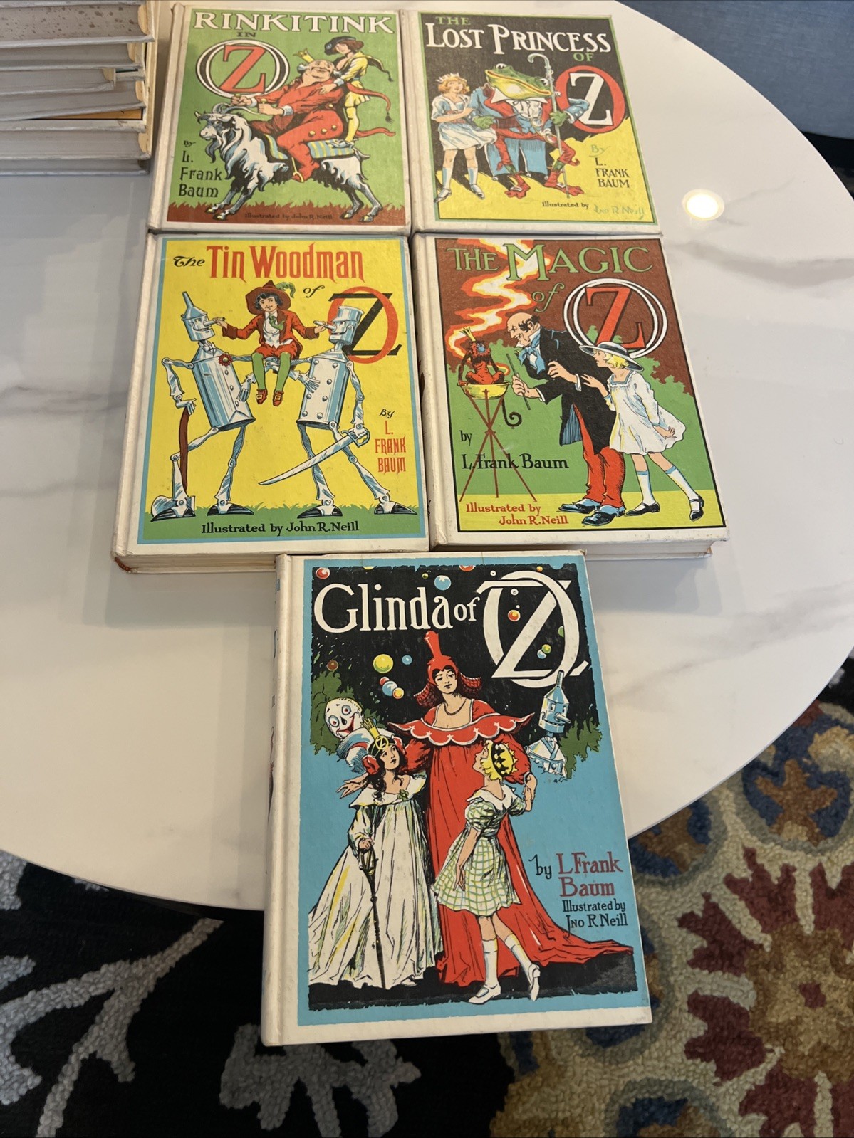 Wizard of OZ L. Frank Baum 14 Books Hardcover Reilly & Lee White Edition 1960’s!