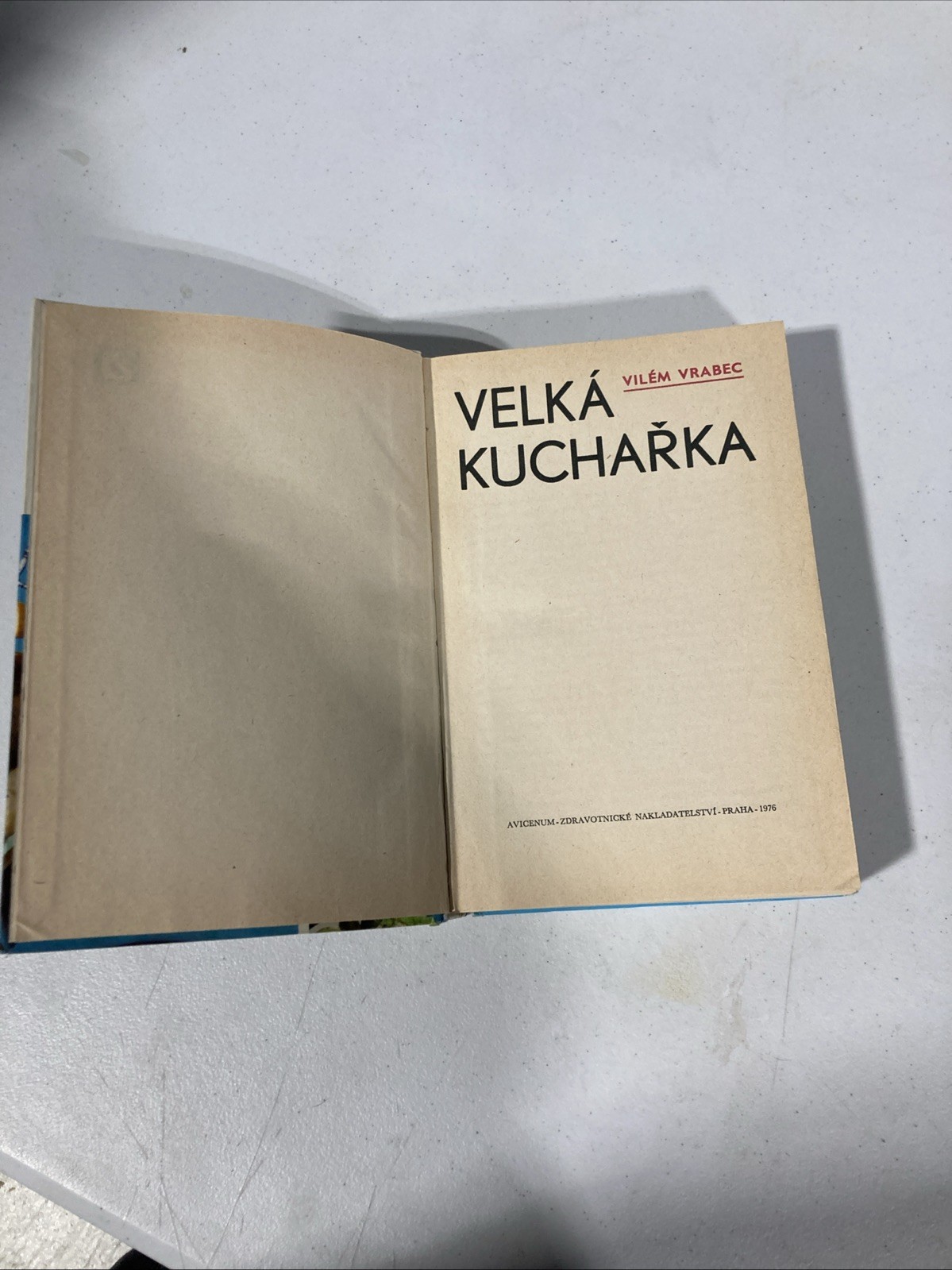 Velká kuchařka by Vilém Vrabec Hardcover The Big Cookbook – Czech – Illustrated