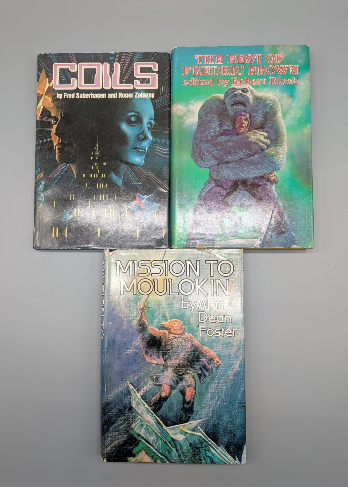 Lot Of 9 Vintage Science Fiction Sci-fi Books Hardcover Zelazny Pohl Foster…