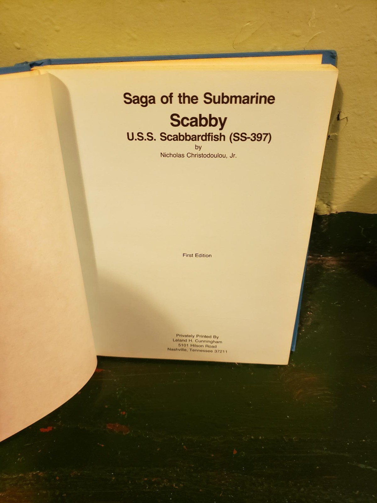 Saga of the Submarine USS Scabbardfish SS-397 By N. Christodoulou 1 ed 1985