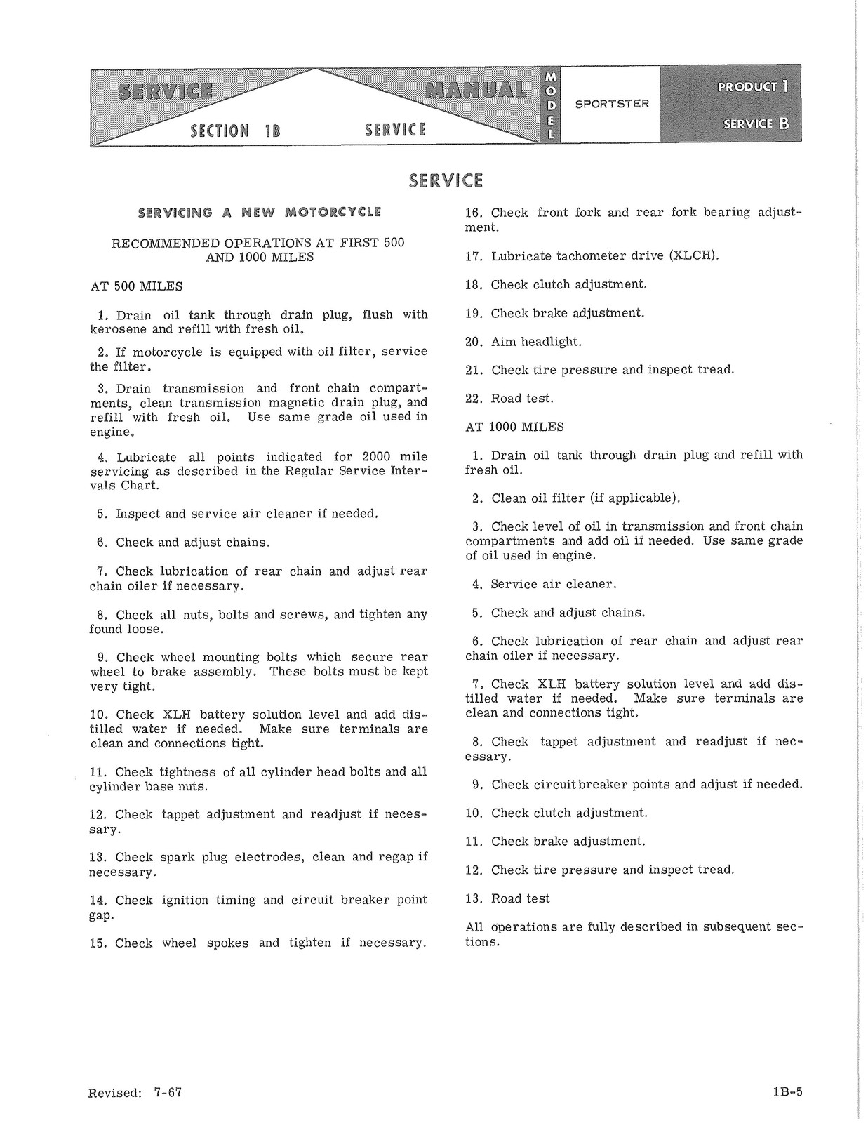 HARLEY-DAVIDSON Sportster Service Manual 1959 To 1969 – WIRE BOUND – COVERS