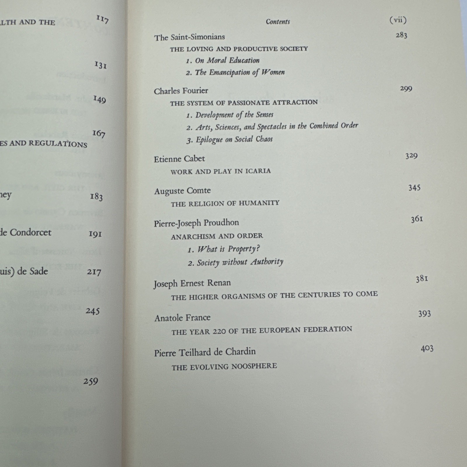 French Utopias An Anthology of Ideal Societies Hardcover 1966 The Free Press