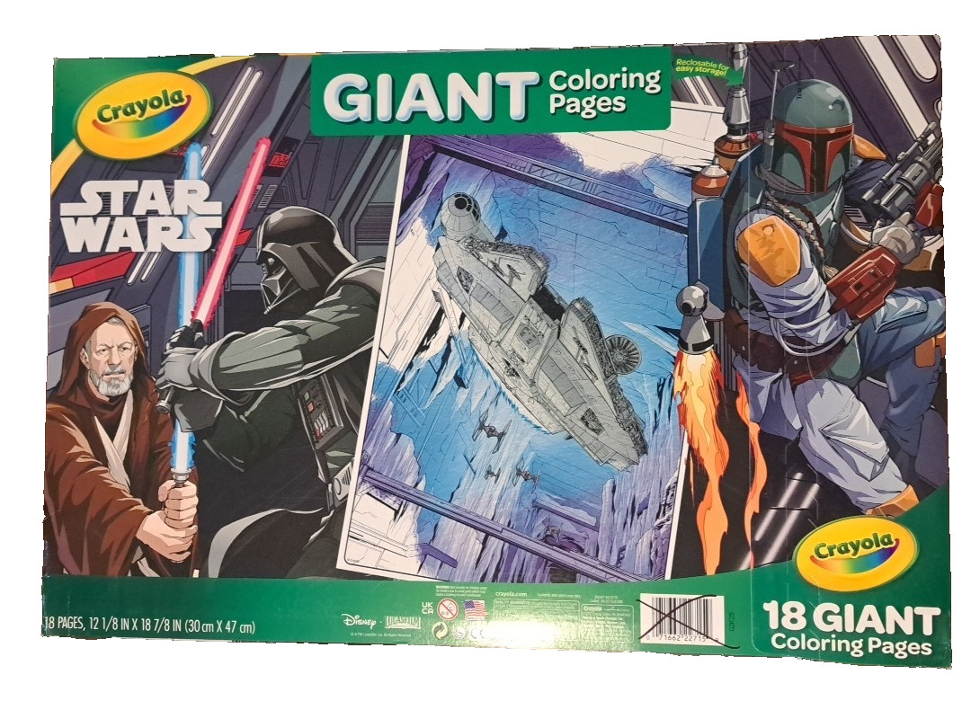 Star Wars Giant Crayola Coloring Book 18 Giant Pages New