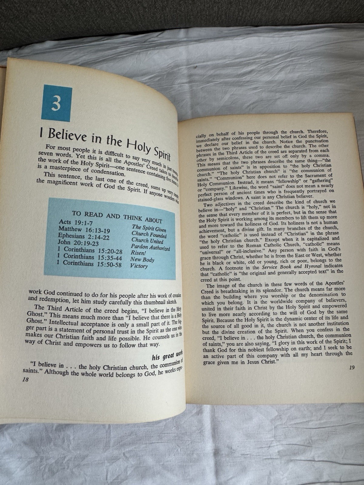 I Believe In The Holy Spirit and The Church Hardcover Book Robert W Stackel 1966