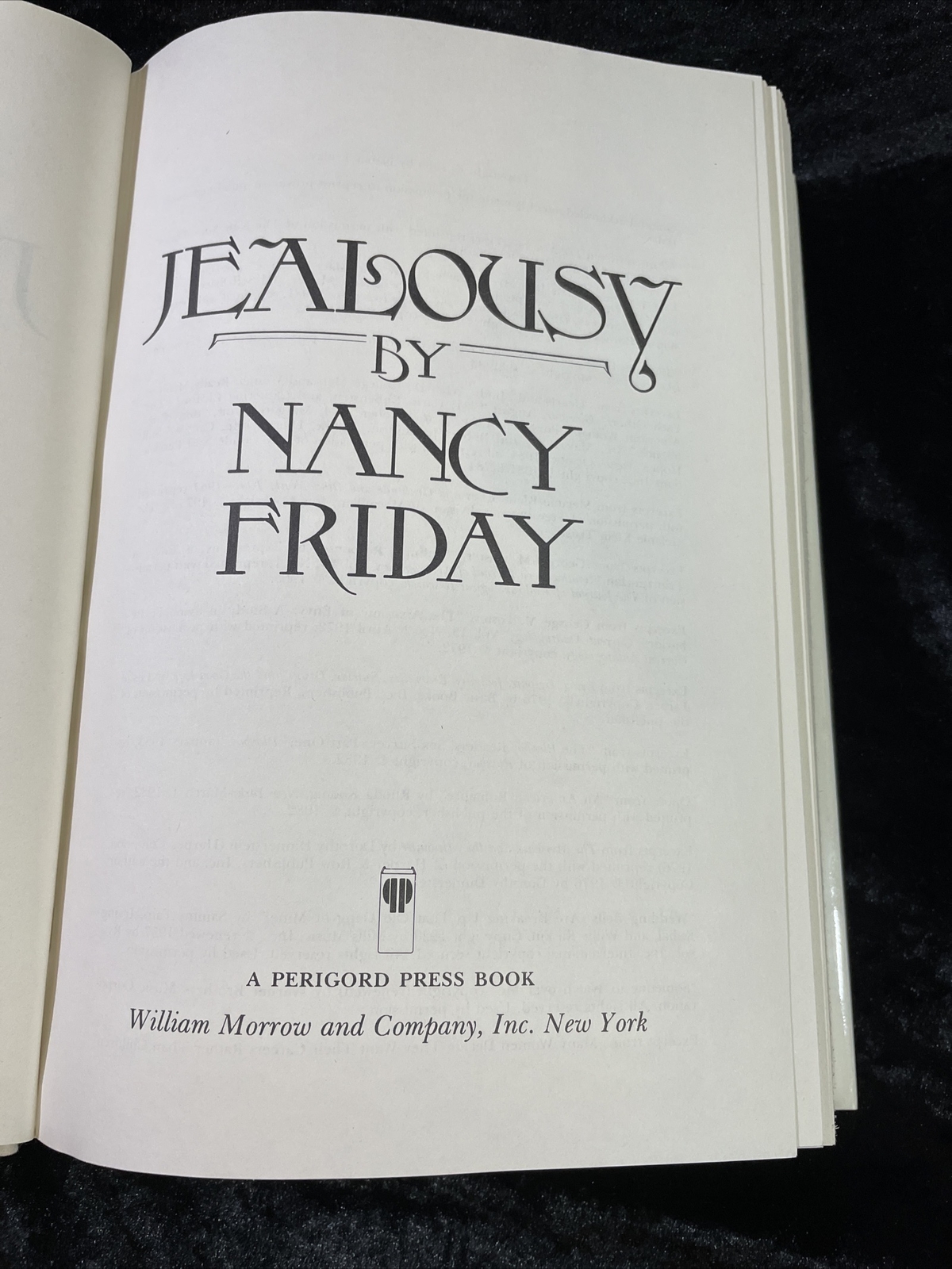 Jealousy – Nancy Friday (1985, Hardcover, Dust Jacket, 1st Edition)