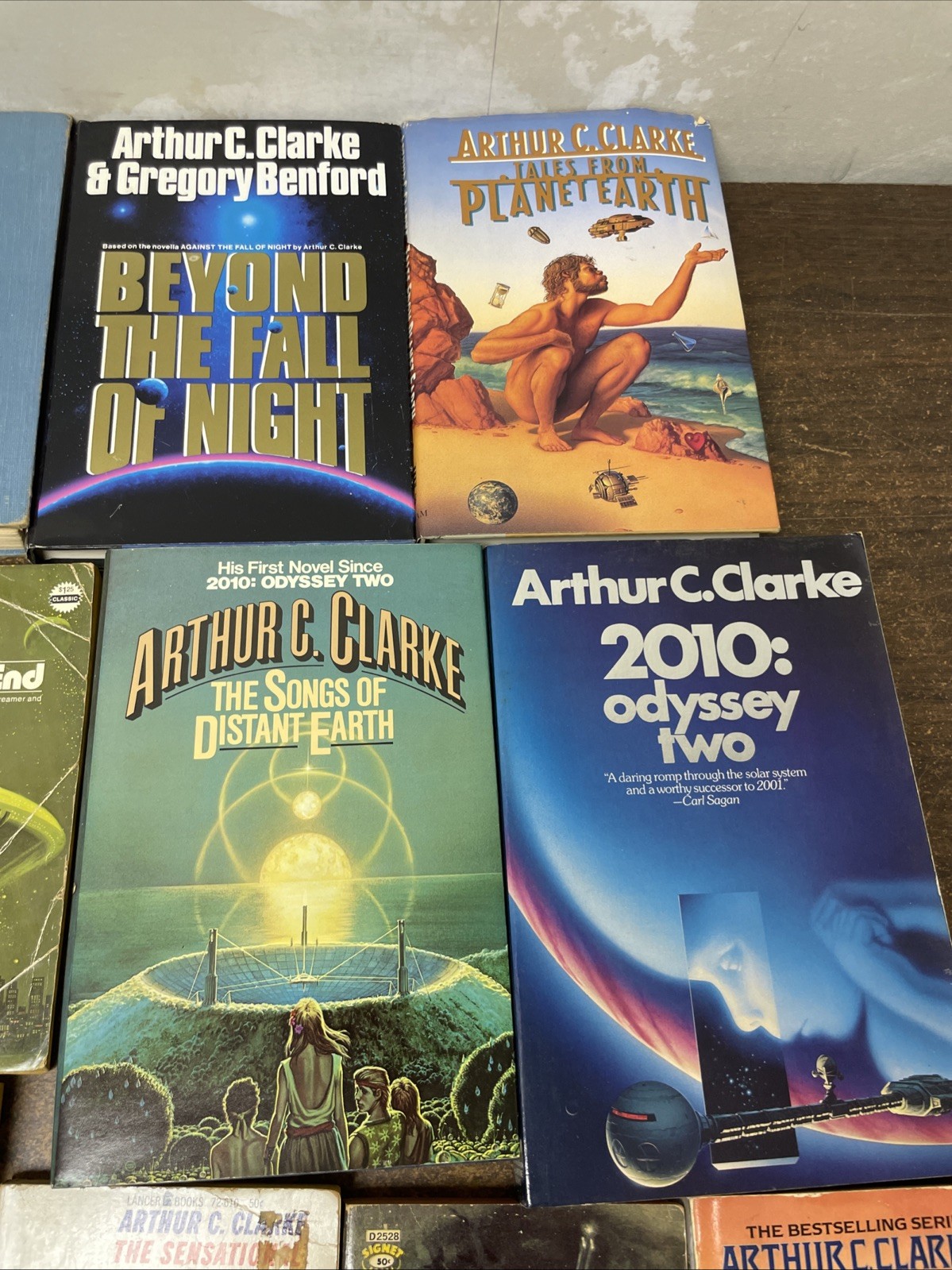 Arthur C. Clarke Lot of 15 Vintage Science Fiction PB HC Books Collection