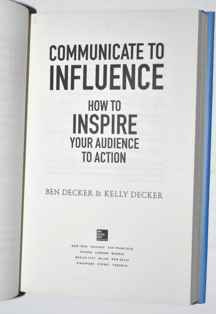 “COMMUNICATE to INFLUENCE – Inspire Audience,” Hard Cover Book, 283 Pages, New