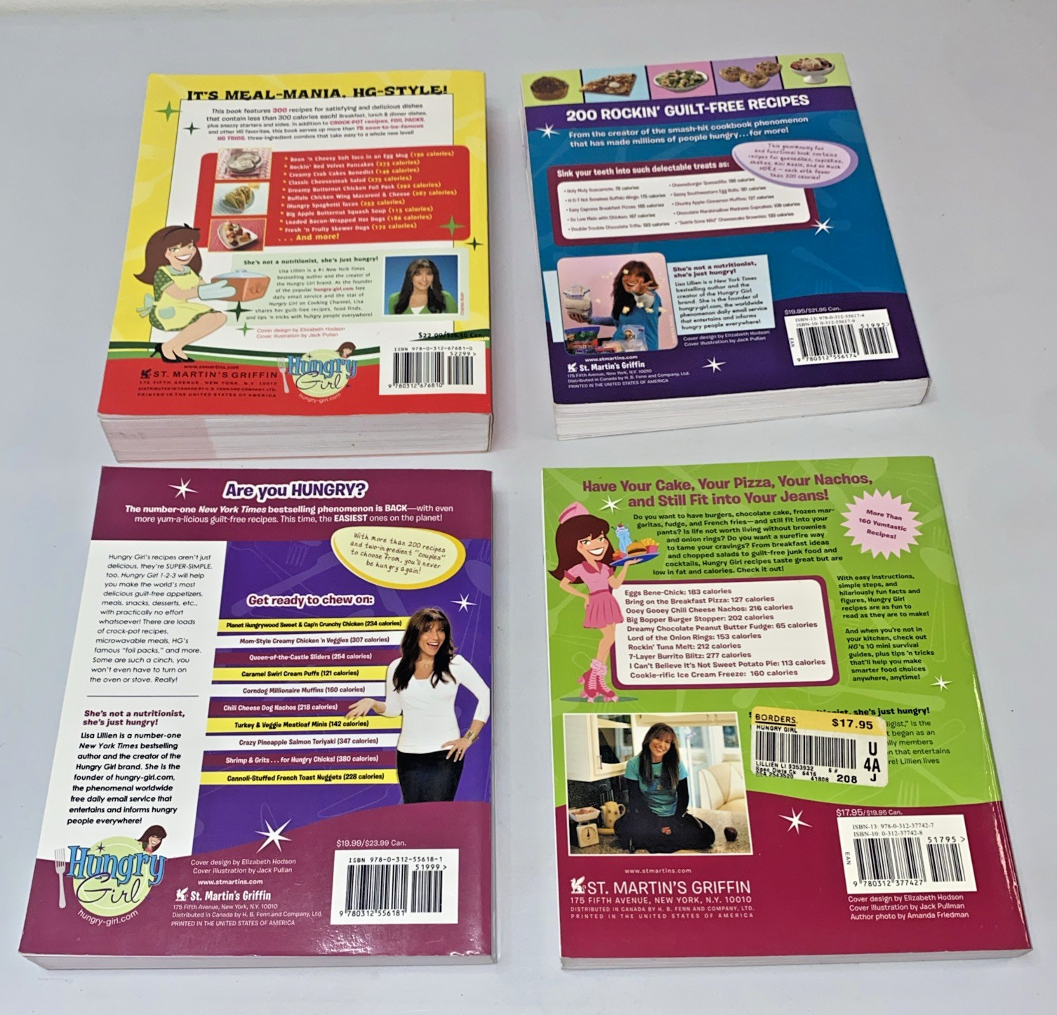 Hungry Girl Books Lot of 4 Lisa Lillien 300 200 1-2-3 Survival Strategies