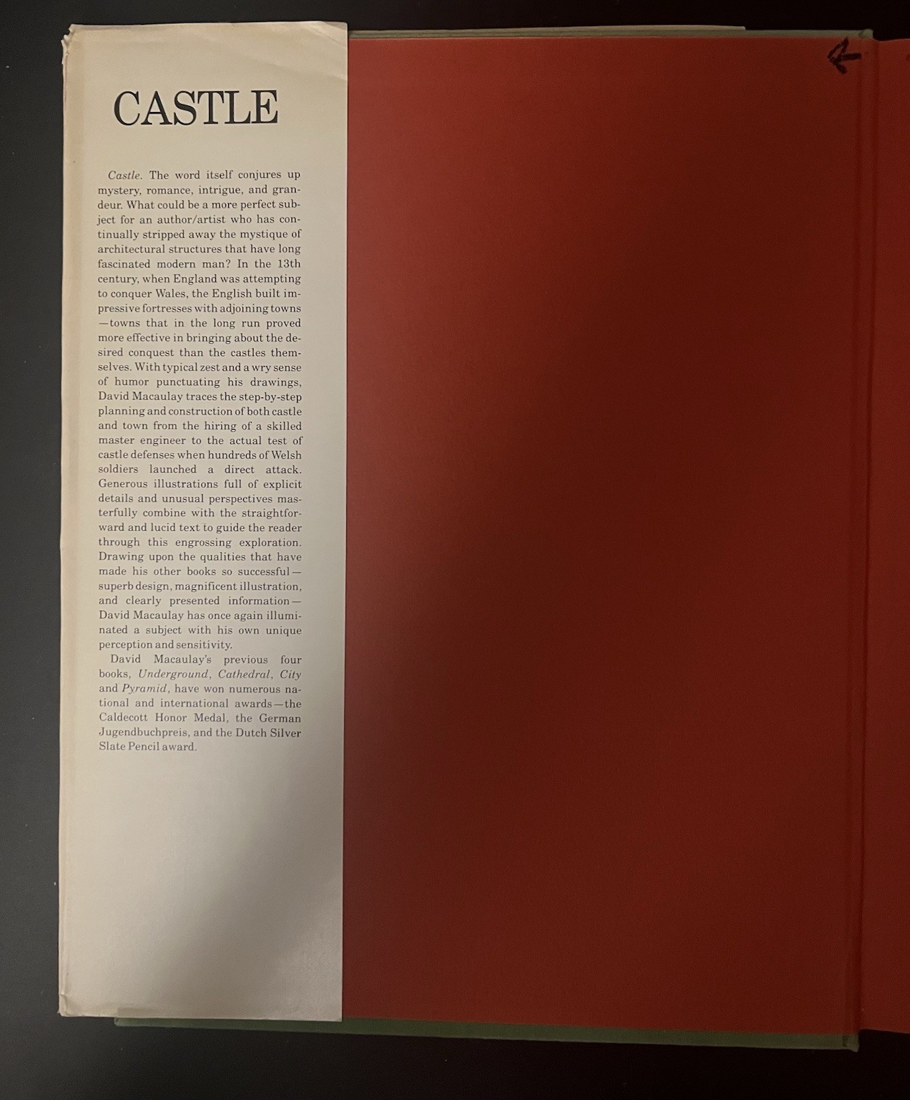 ‘Castle’ by David Macaulay (1977 HC DJ) Free Boxed Shipping!