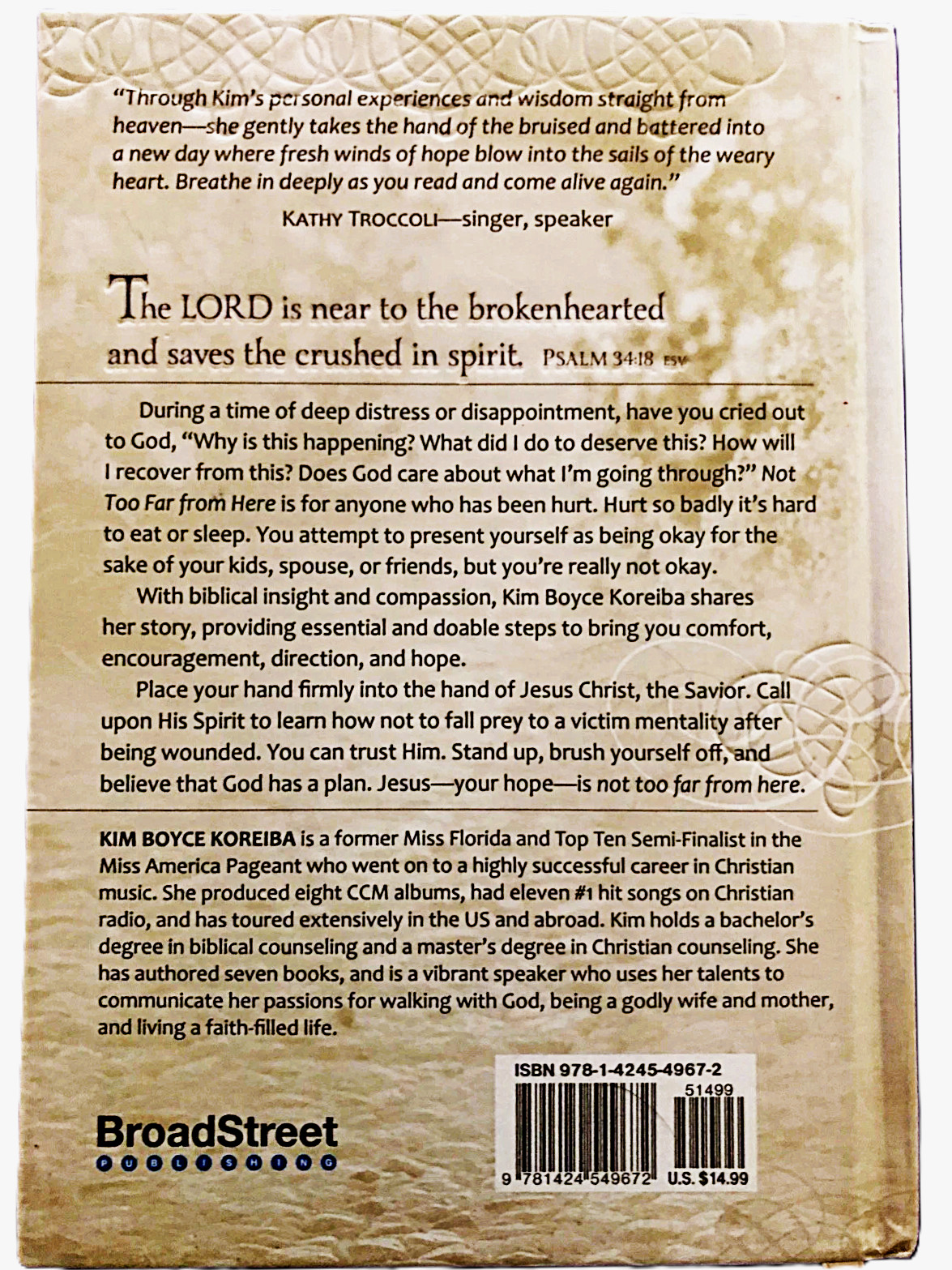 Not Too Far from Here Kim Boyce Koreiba First Edition NEW Hardcover FREE Ship!
