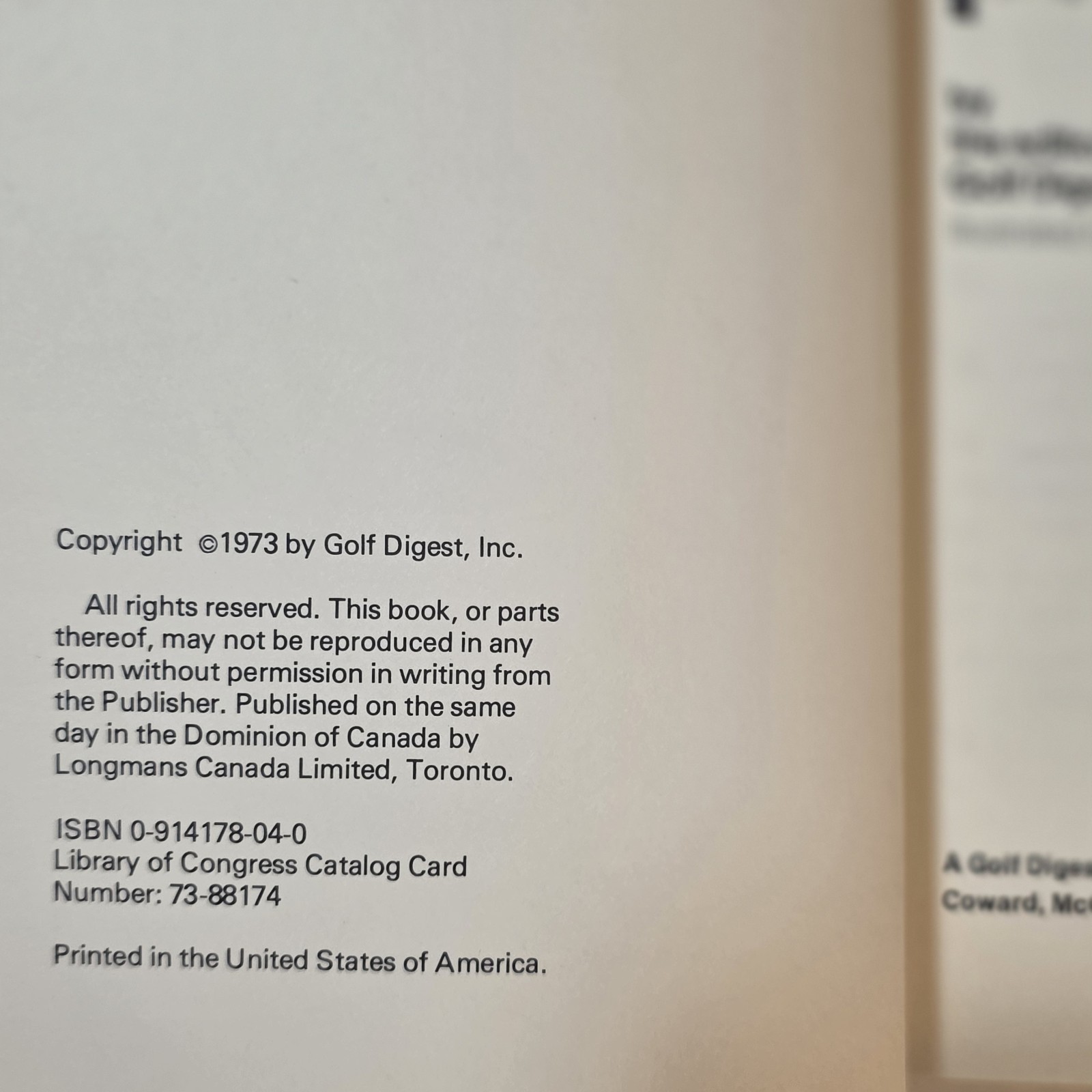 All About Putting The Editors of Golf Digest Magazine 1973 Advanced Golf Cary