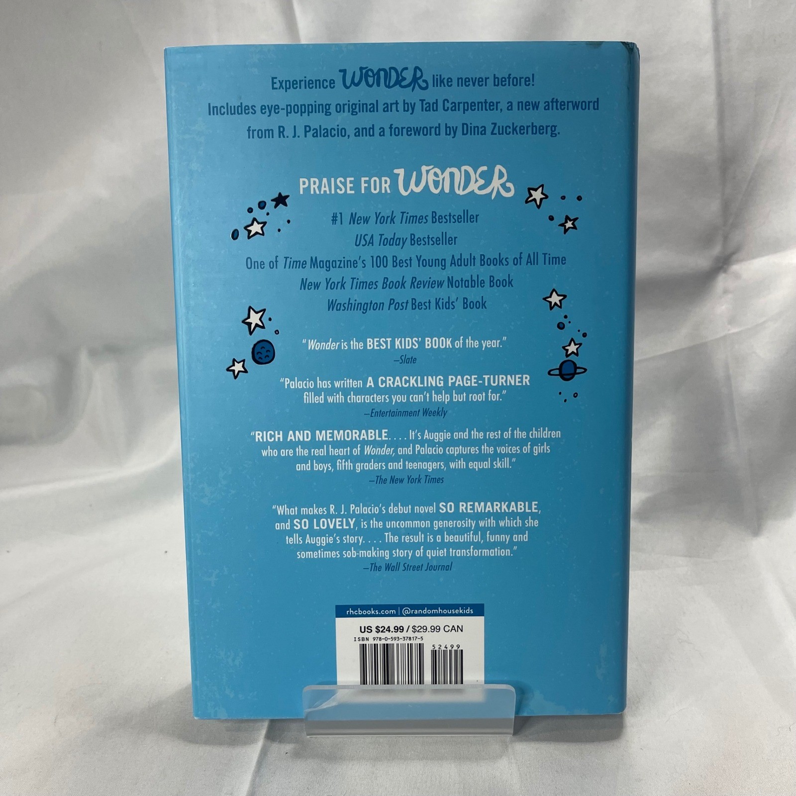 Wonder by R.J. Palacio First Illustrated Edition Hardcover Tad Carpenter 2022