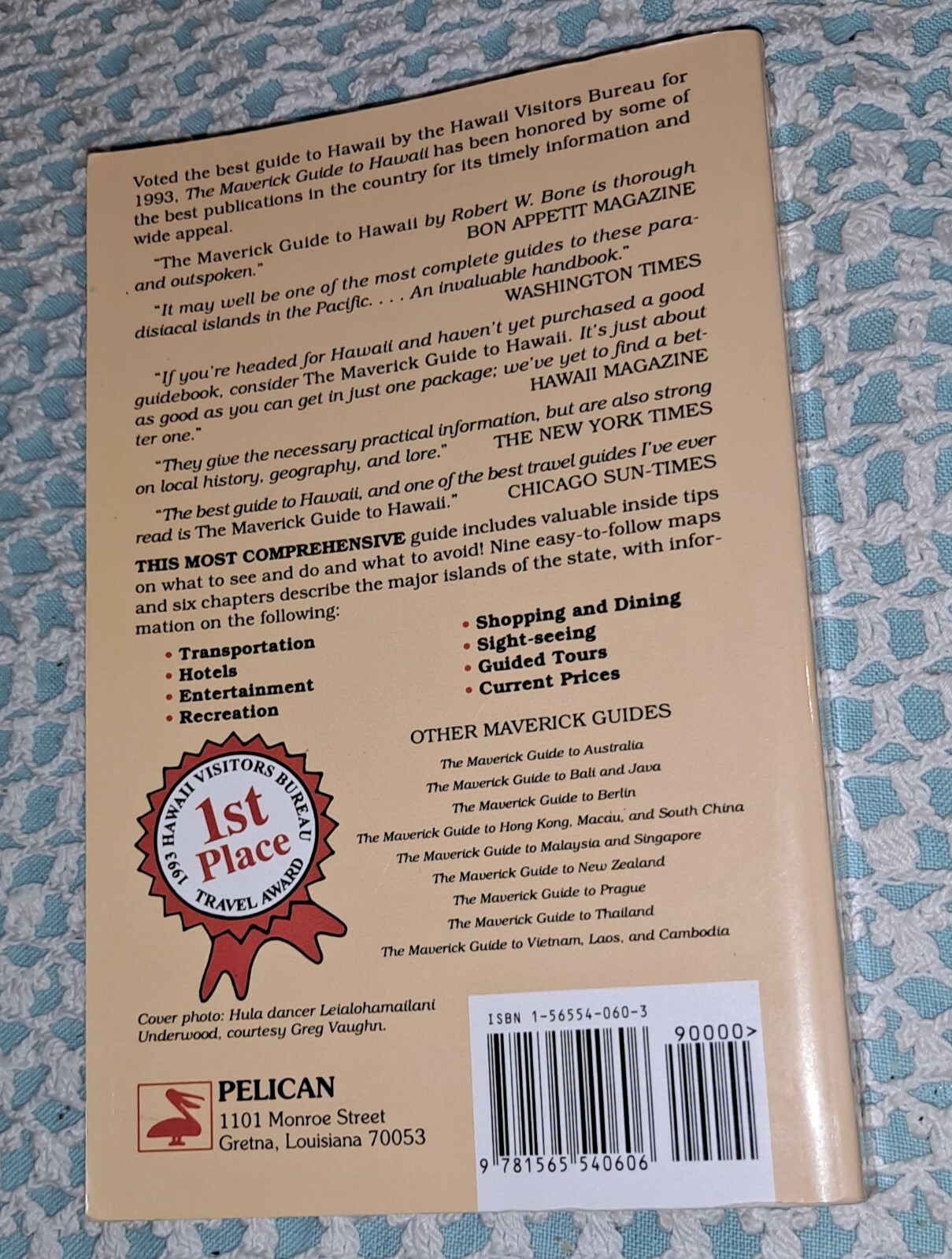 Maverick Guide to Hawaii by Robert W. Bone, 1995 (19th Edition), 444 pages, PB