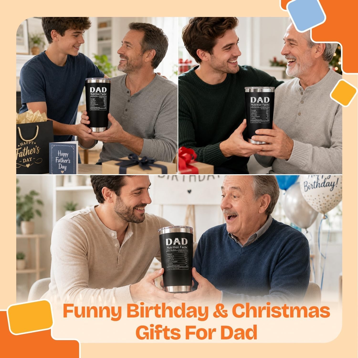 Humorous 20 Oz Tumbler for Dad – Break-Resistant, BPA-Free, Birthday Essential