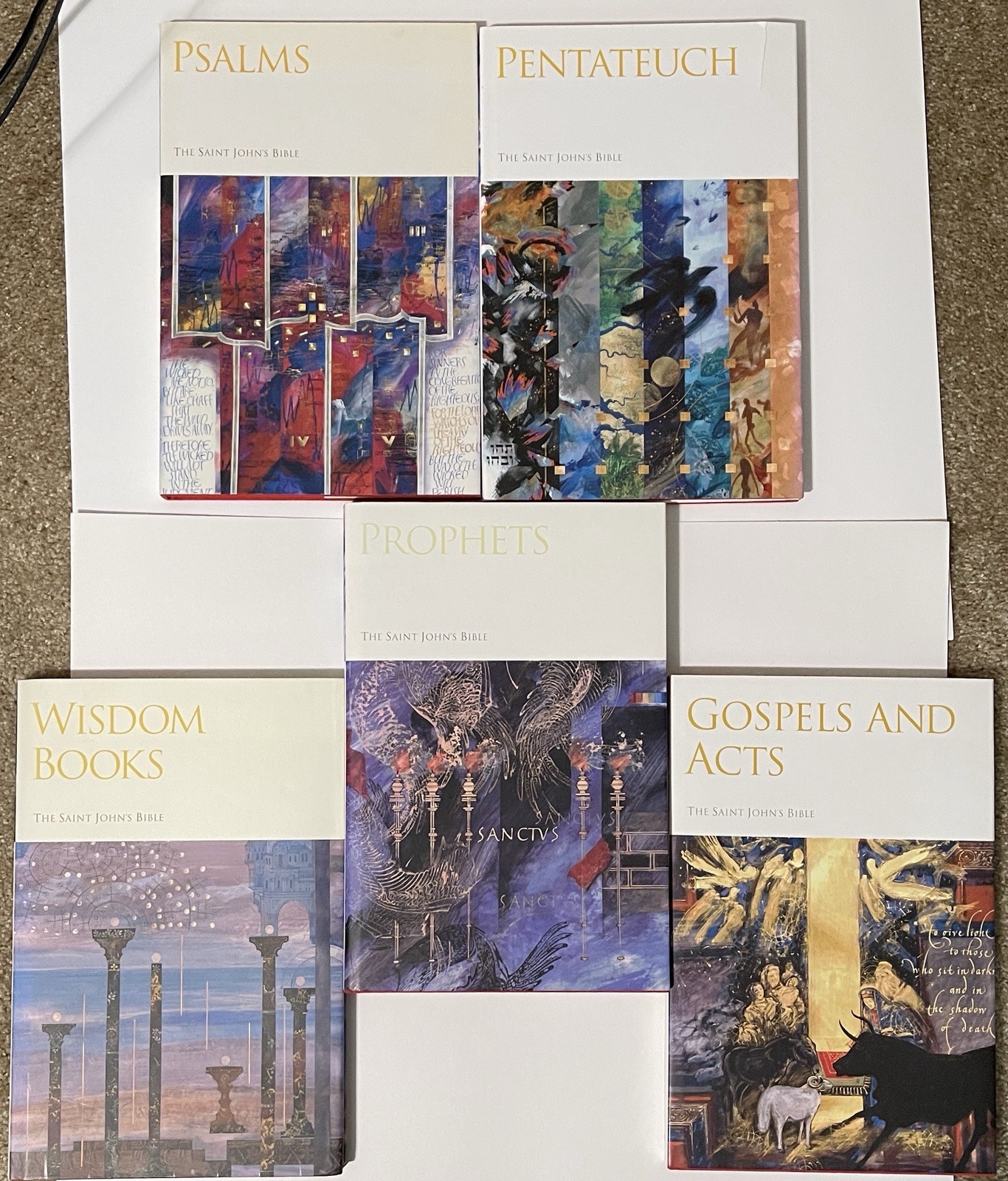 Saint John’s Bible: RARE Near-Complete 5 Volume Set Donald Jackson – Hardcover