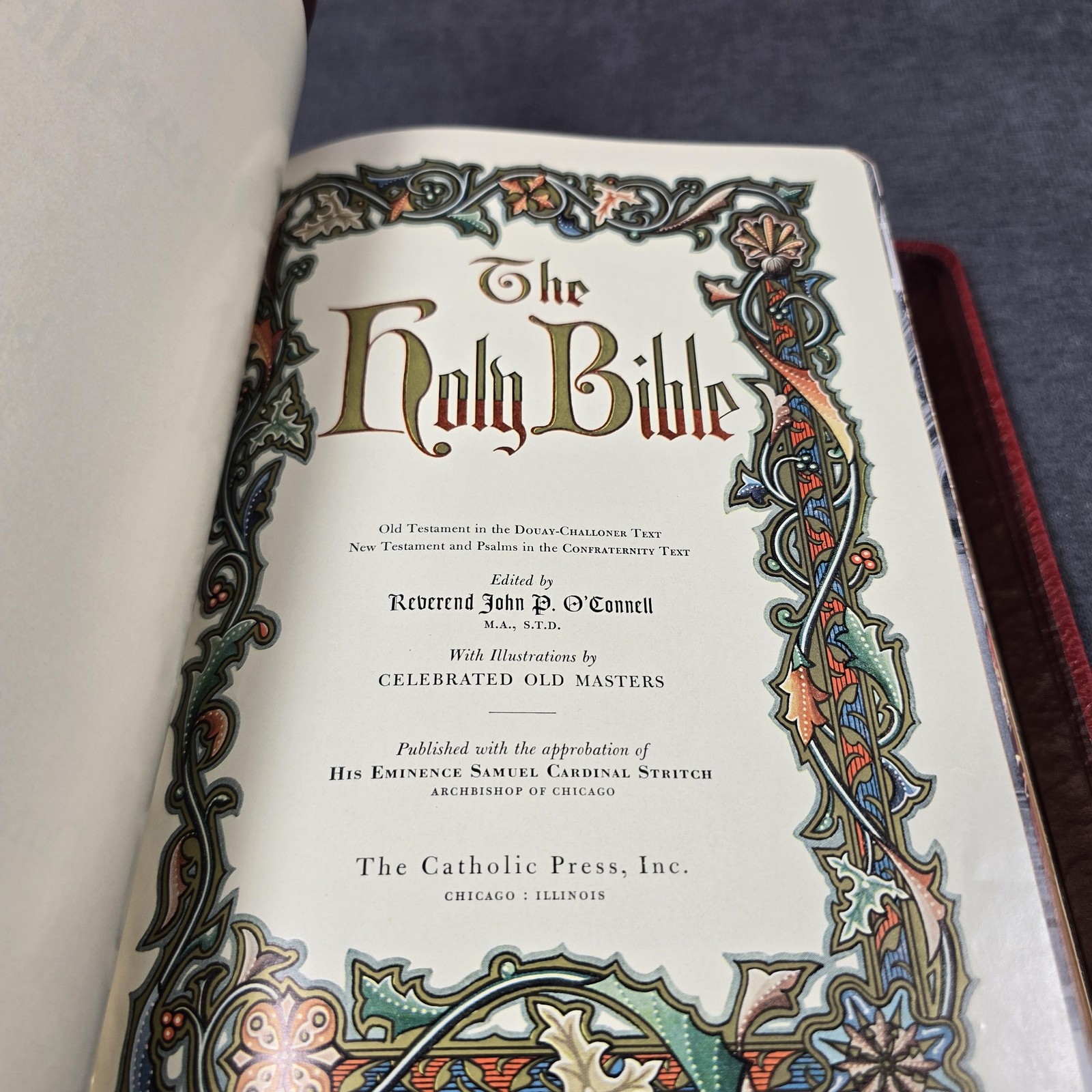 The Catholic Press The Holy Name Edition of The Holy Bible 1951 John P O’Connell