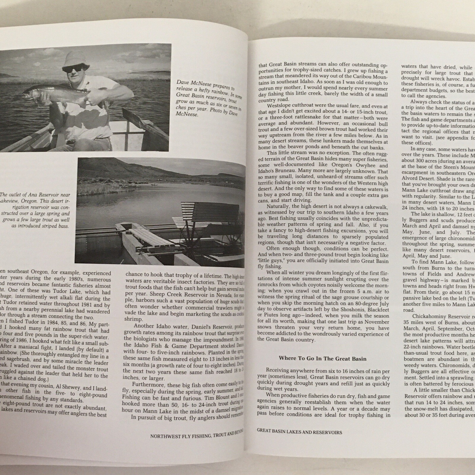 Northwest Fly Fishing: Trout and Beyond by John Shewey, 1992 PB SC GUC 111 pages