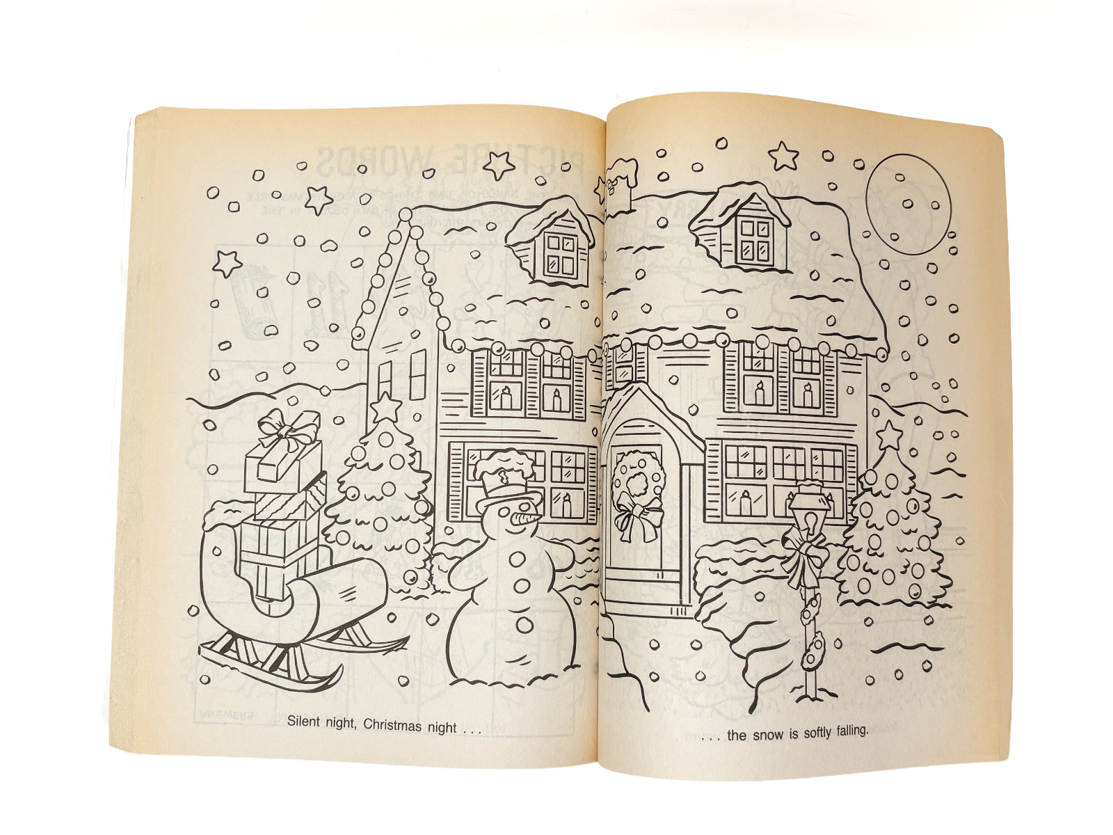 VINTAGE Santa’s Full of Fun Jumbo Coloring Book Creative Child Press UNused!