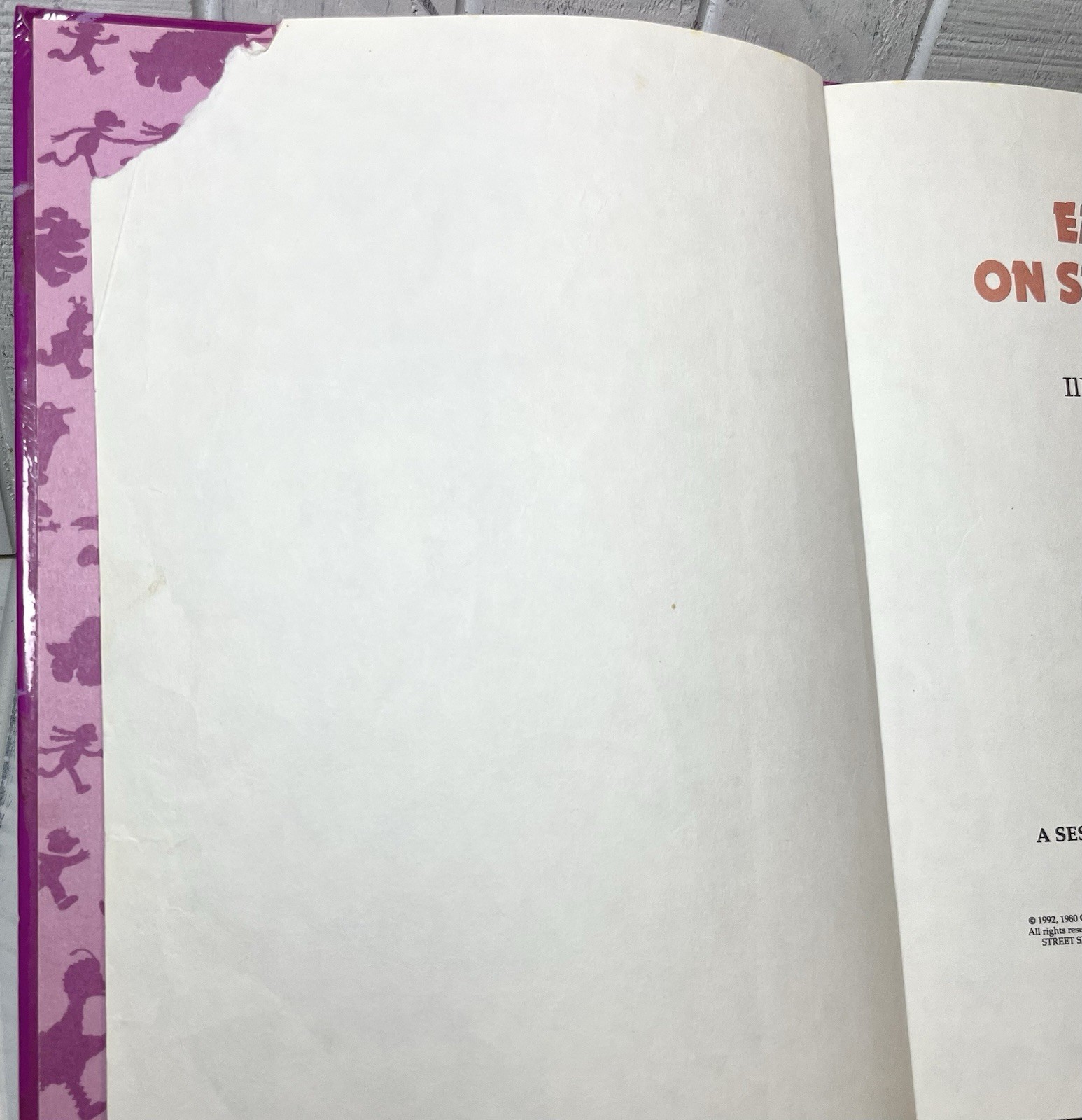 CTW Sesame Street Book Club Early Bird On Sesame Street Vintage Hardback Book