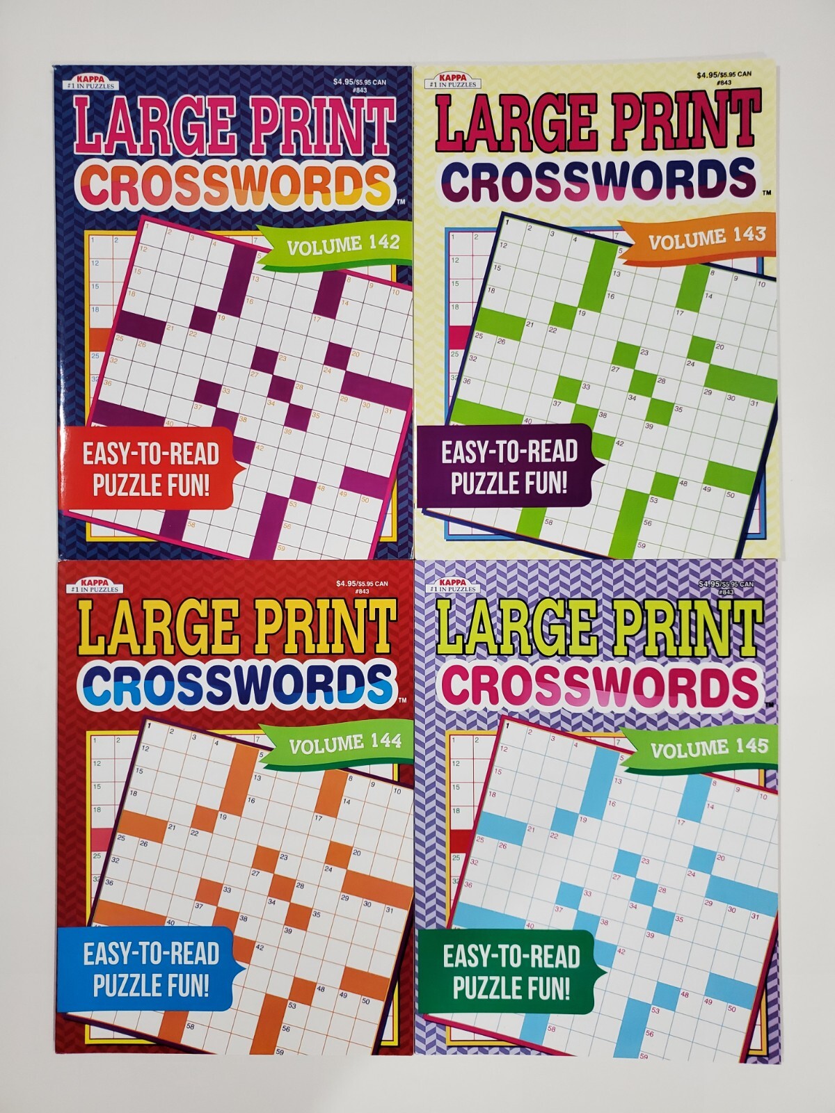 Large Print Crosswords Puzzle Books Kappa Games,Search,Hunt~ Pick up to 20 Vols