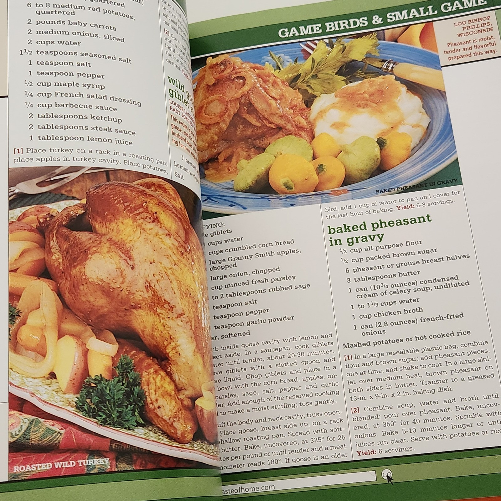 Taste Of Home Hunting And Fishing Cookbook Hardcover Color Readers Digest