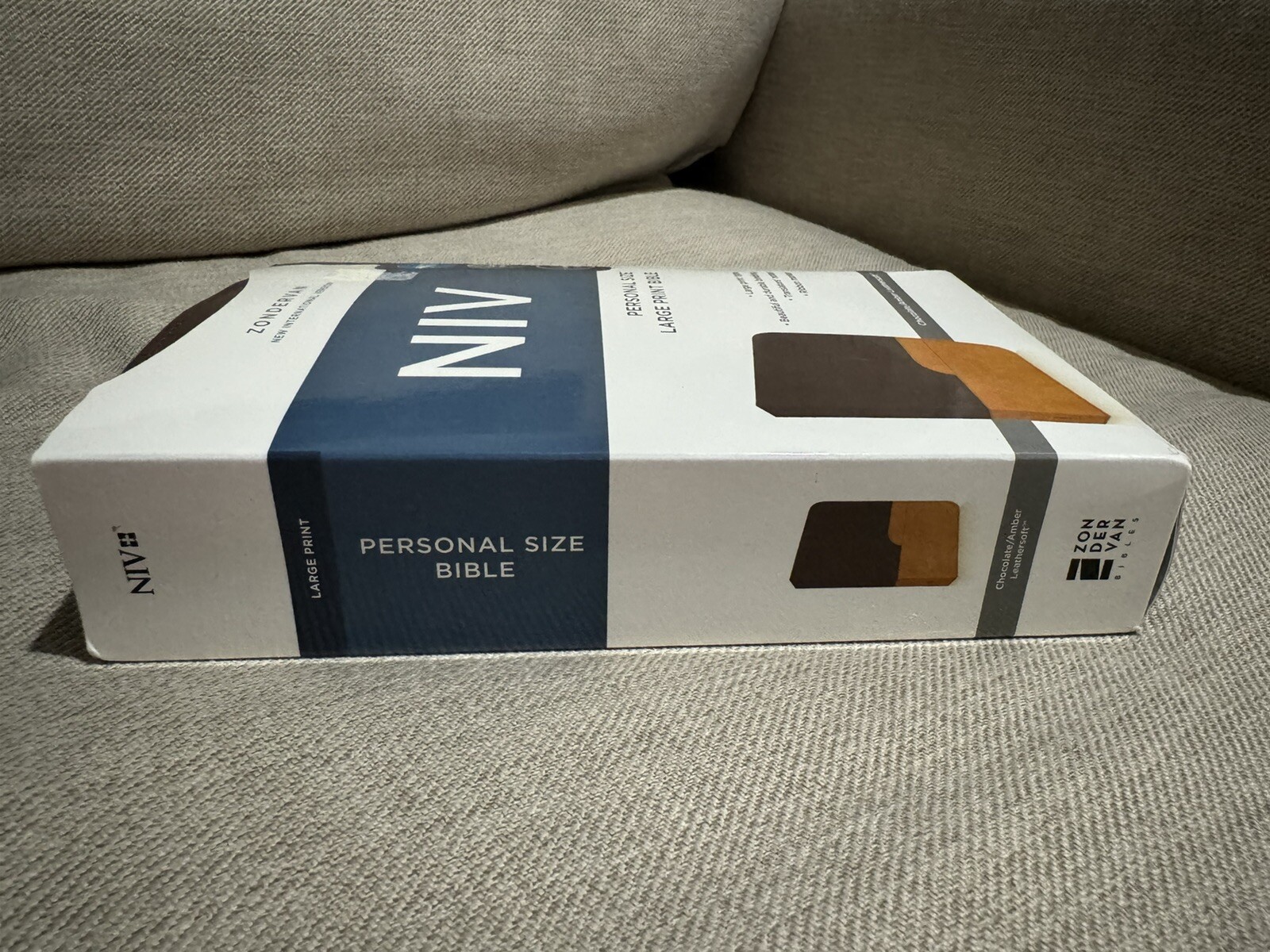 NIV Large Print Bible Personal Size 2011 Brown Tan Zondervan