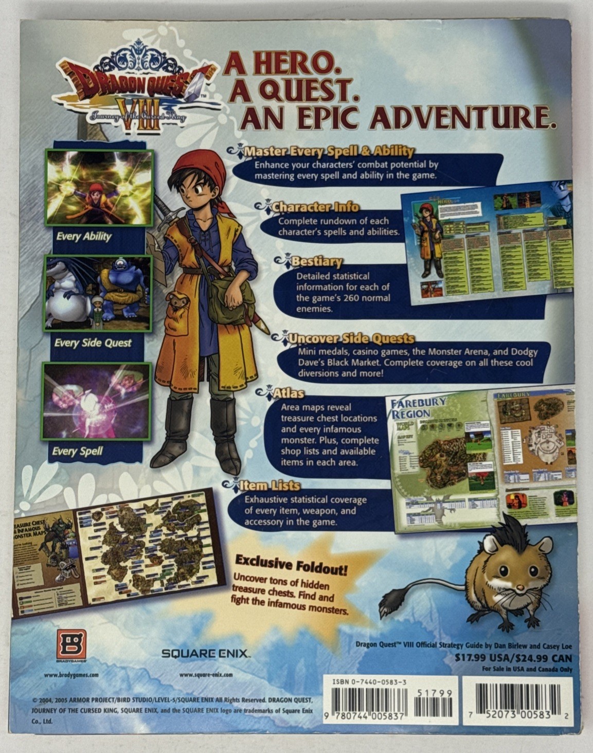 Dragon Quest VIII Journey of the Cursed King Strategy Guide w/ Exclusive Foldout