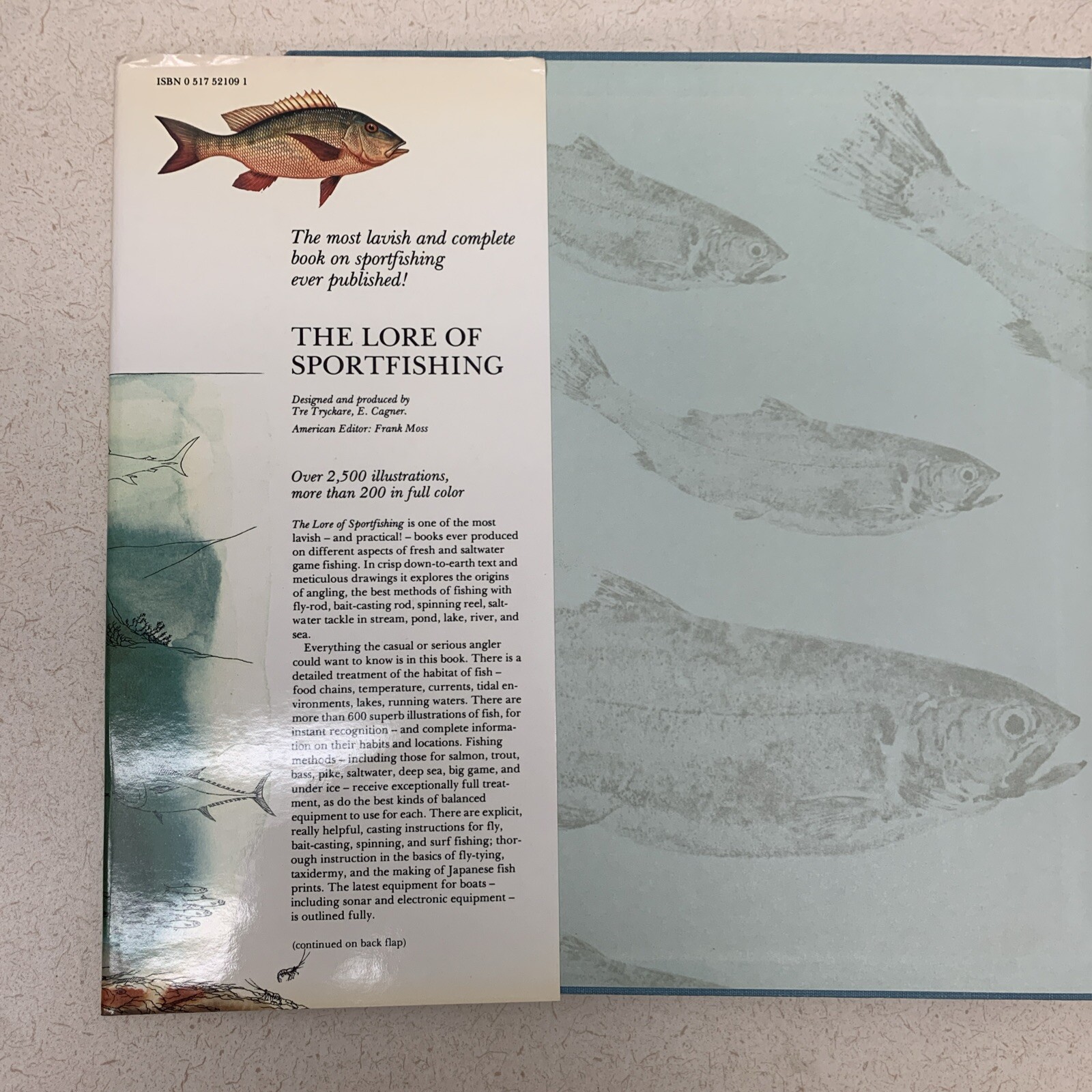 Vintage Book The Lore of Sportfishing by Tre Tryckare 1976 1st Edition RARE